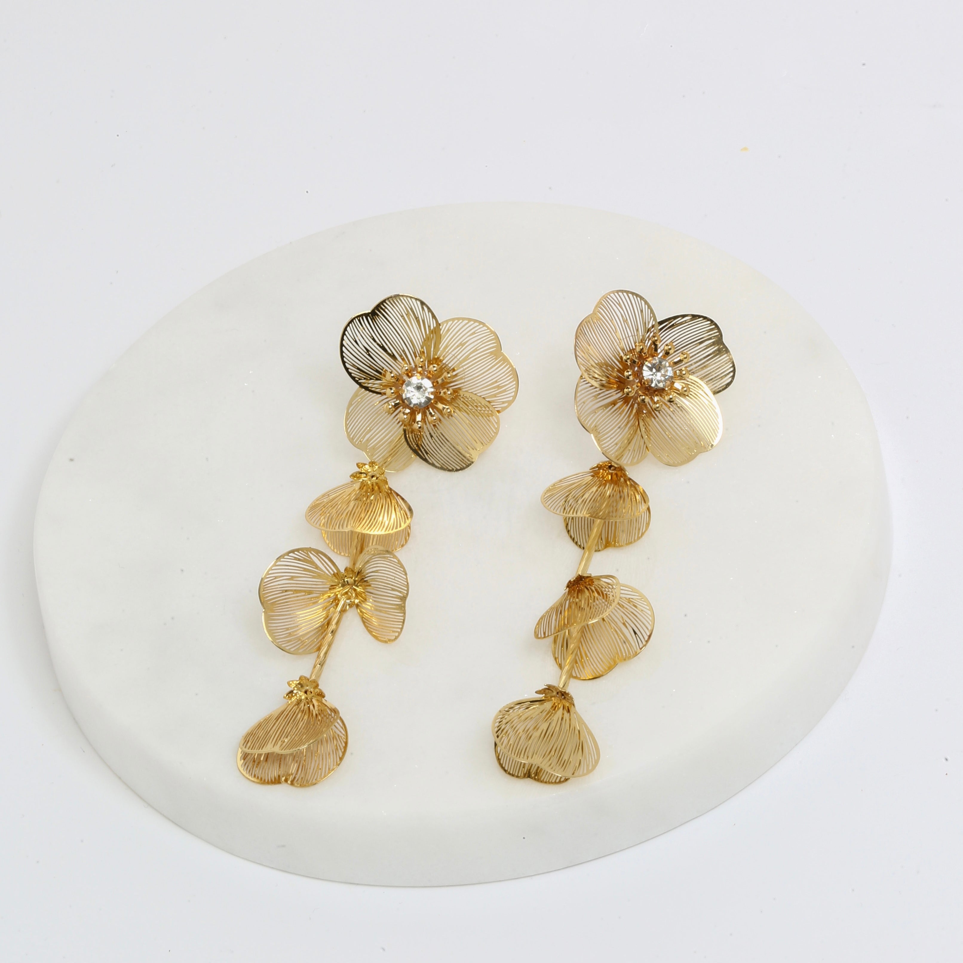 Floral drop earrings