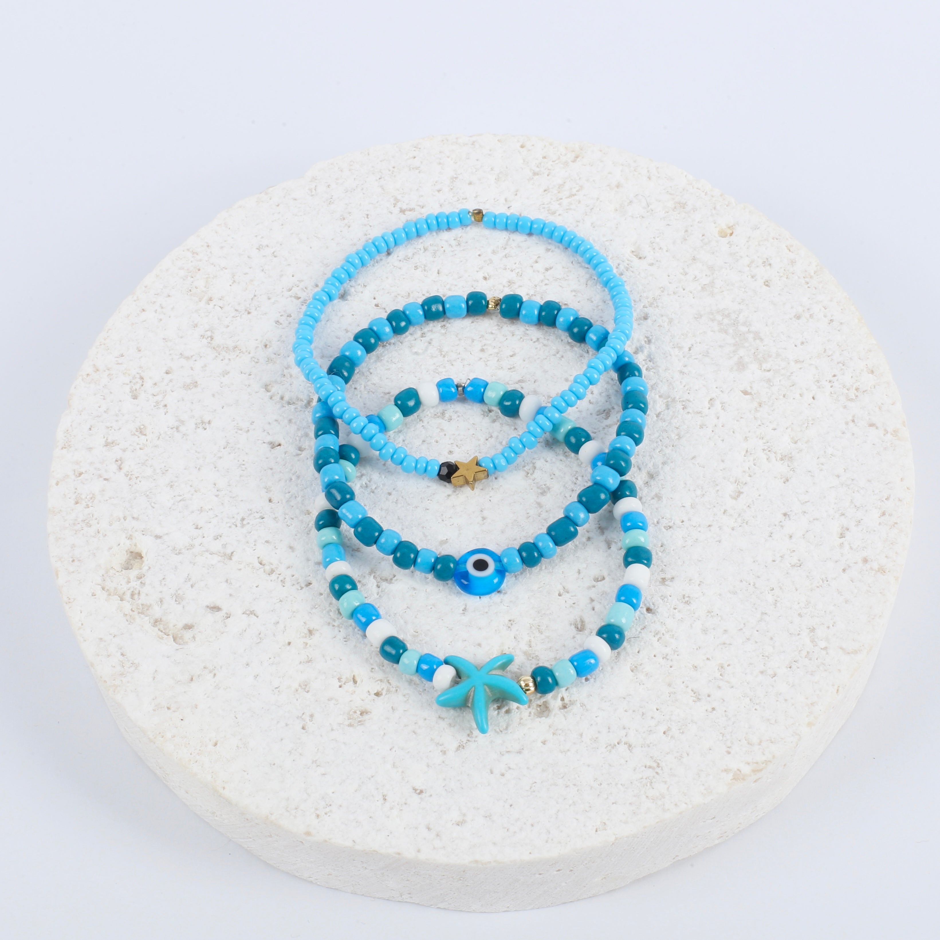 Into the sea set of 3 bracelets