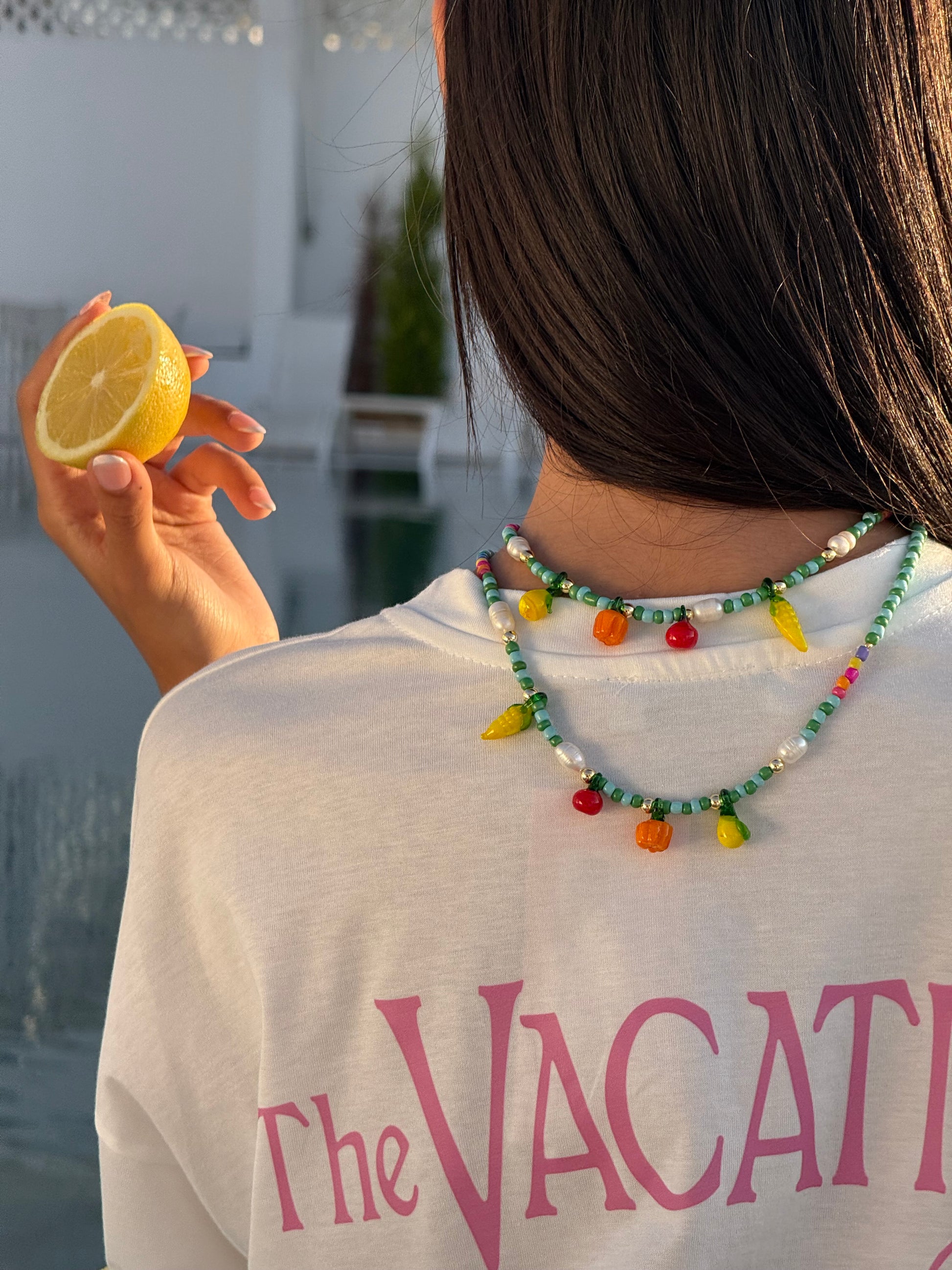 Fruits charm necklace