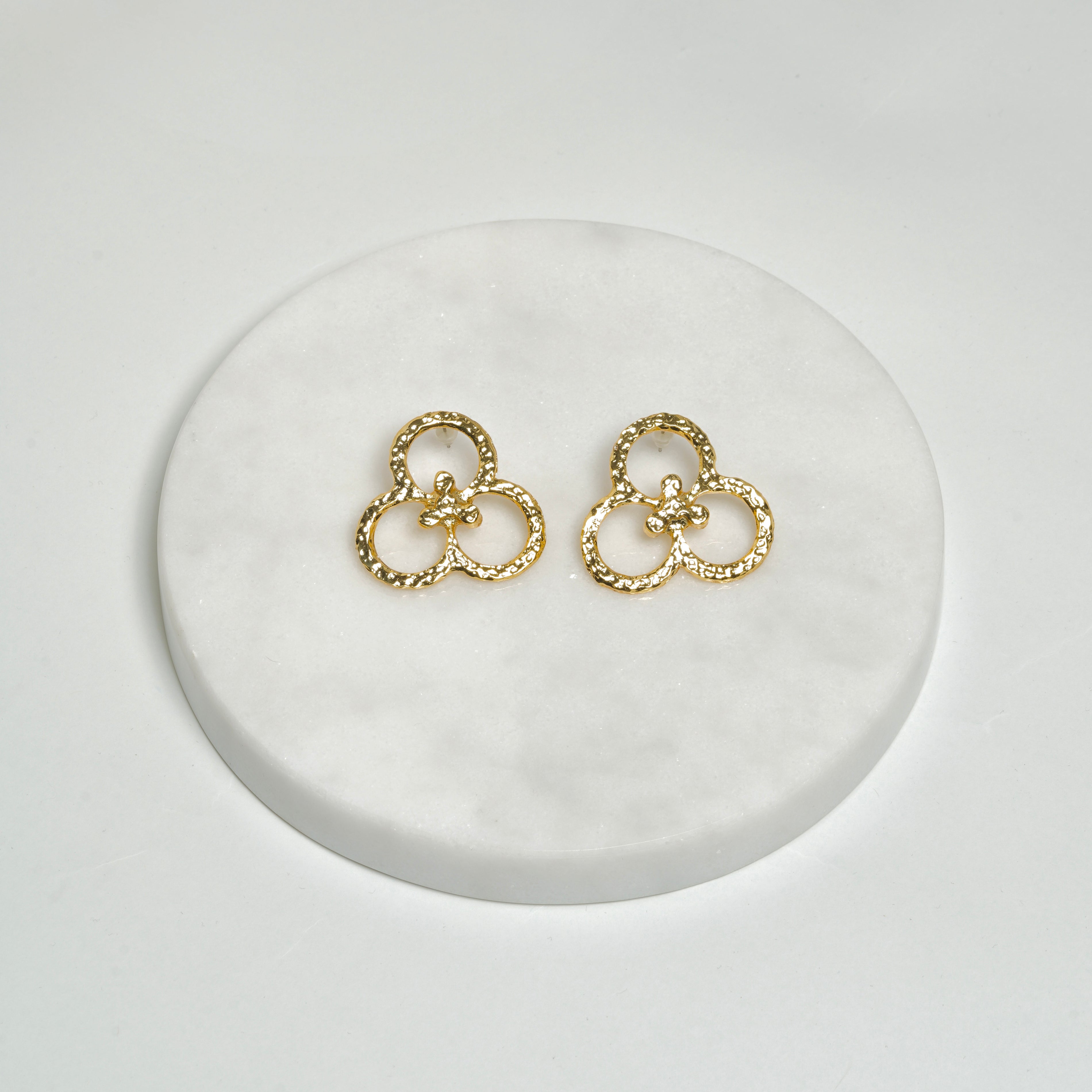 Three leaf clover earrings
