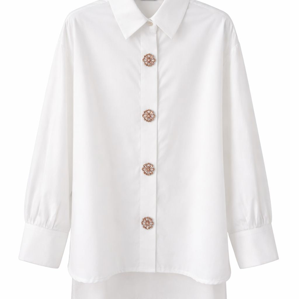 Floral pink buttoned shirt