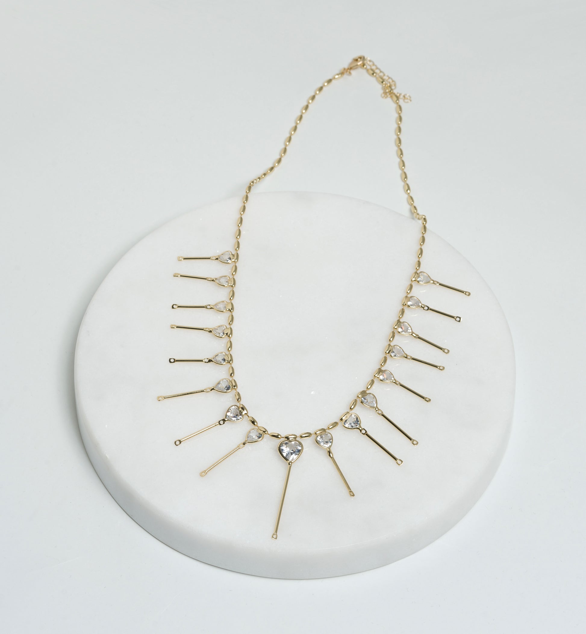 Heart shaped statement necklace
