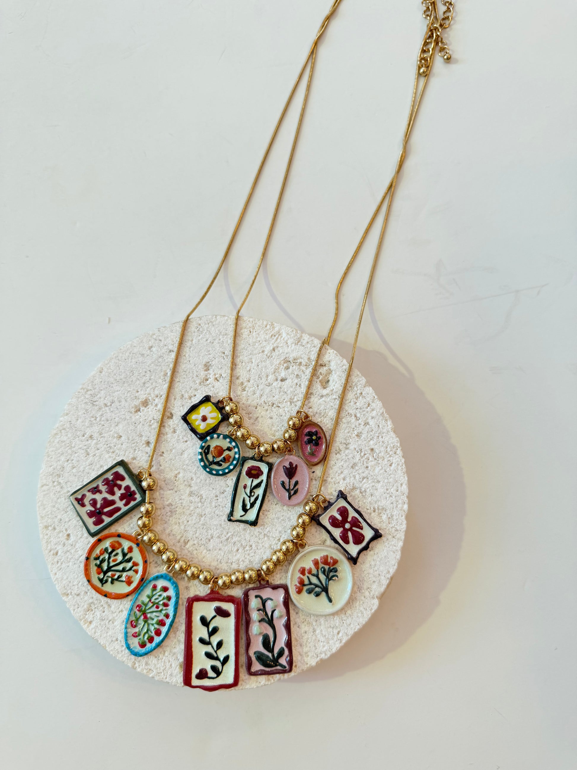 Layered floral necklace