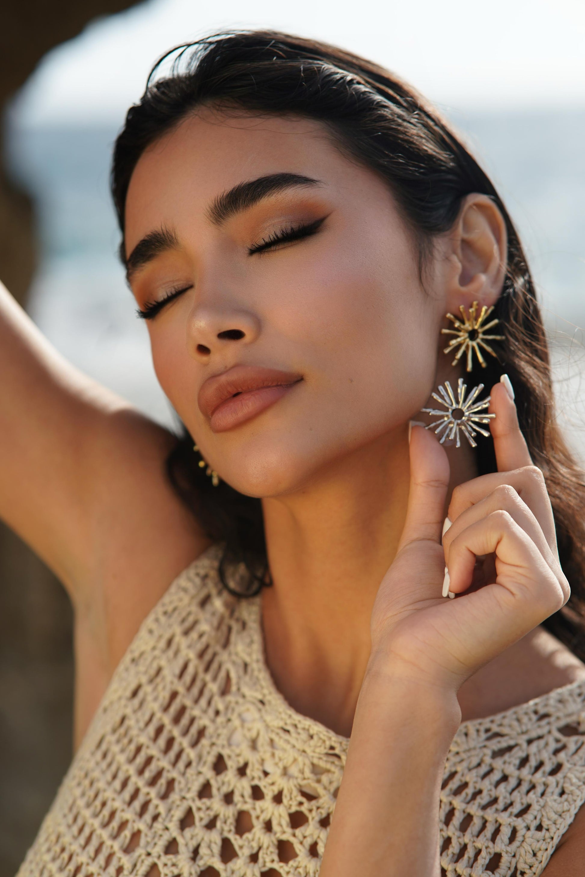 Sun ray earrings