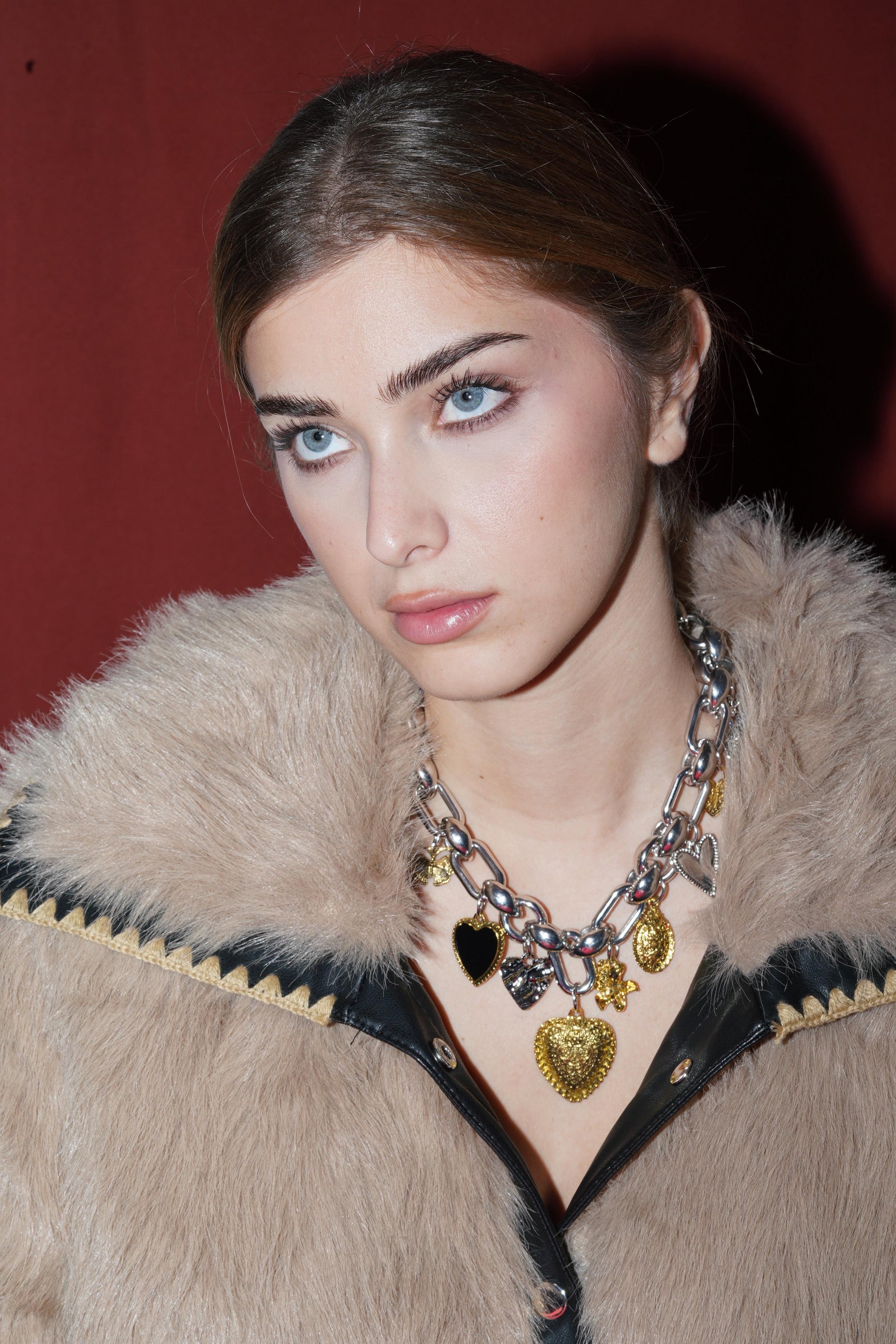 Chunky charm necklace