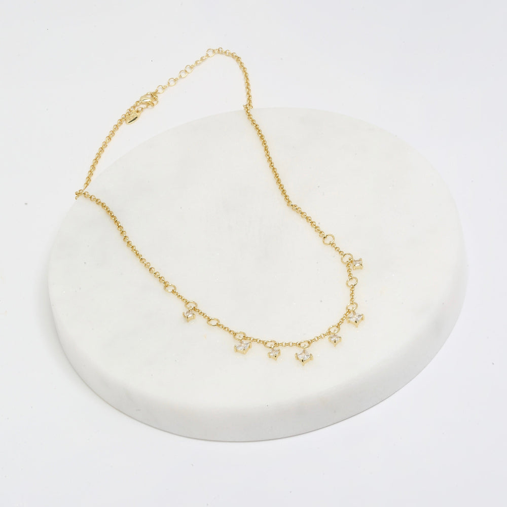 Diamond drop necklace