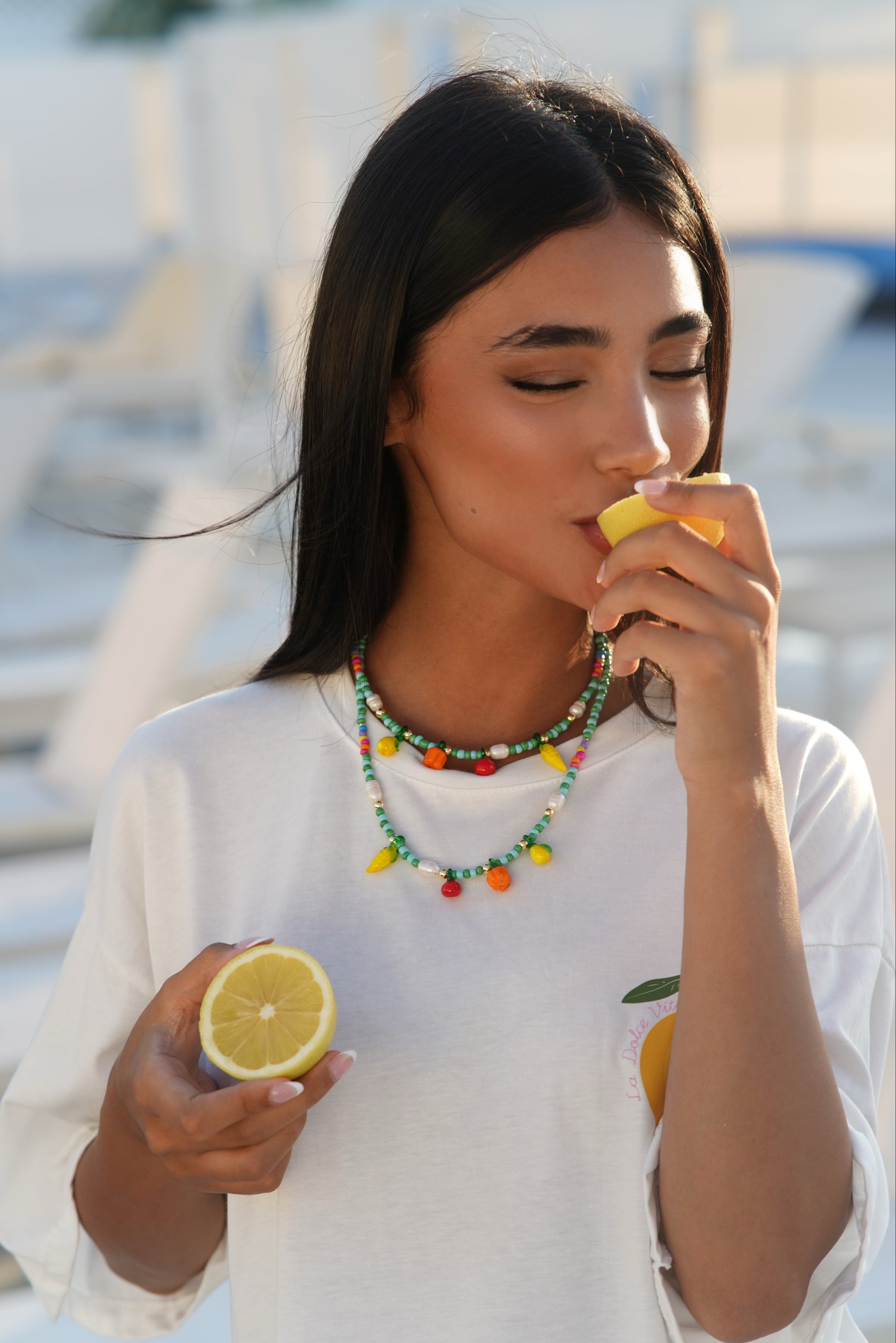 Fruits charm necklace