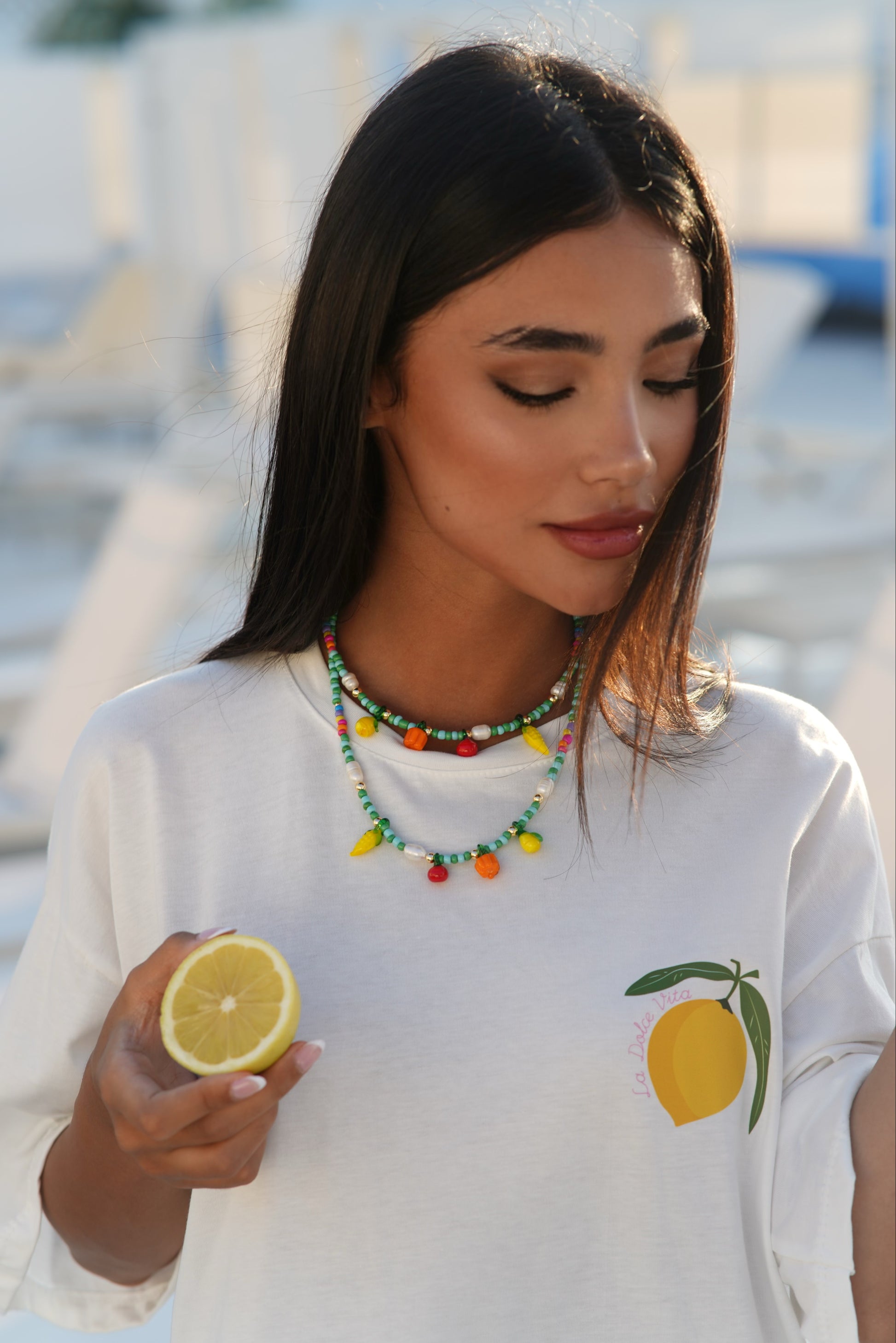 Fruits charm necklace