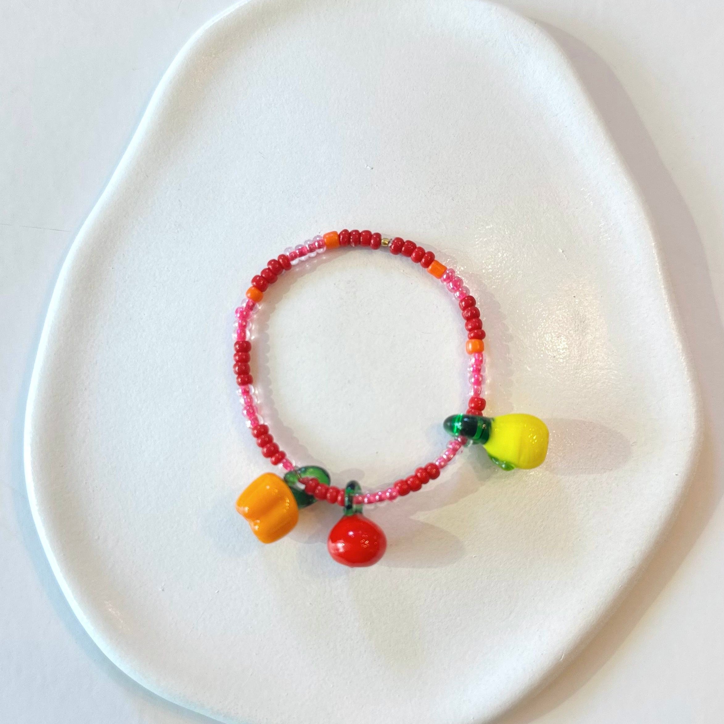 Glass fruits bracelet