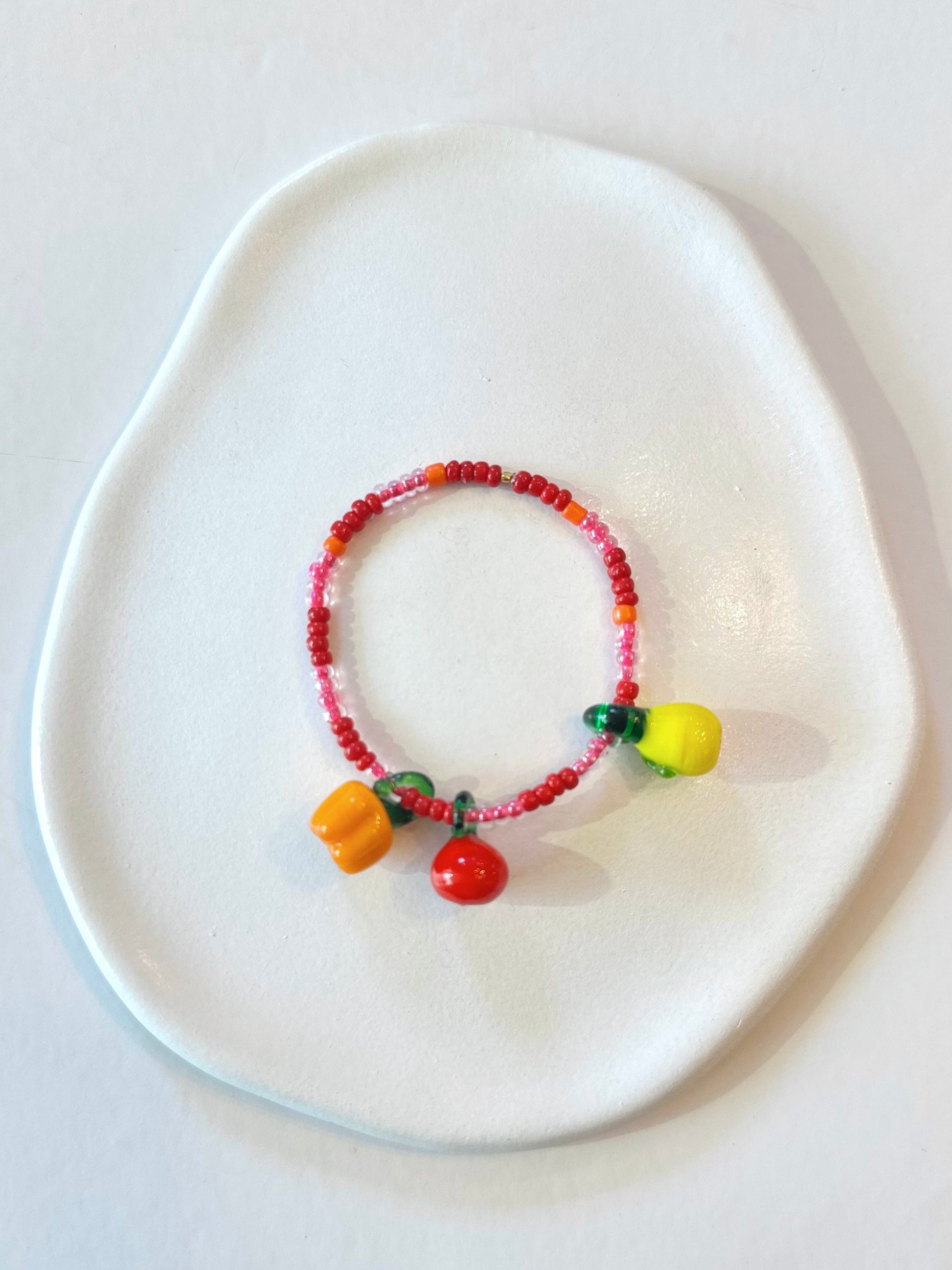 Glass fruits bracelet