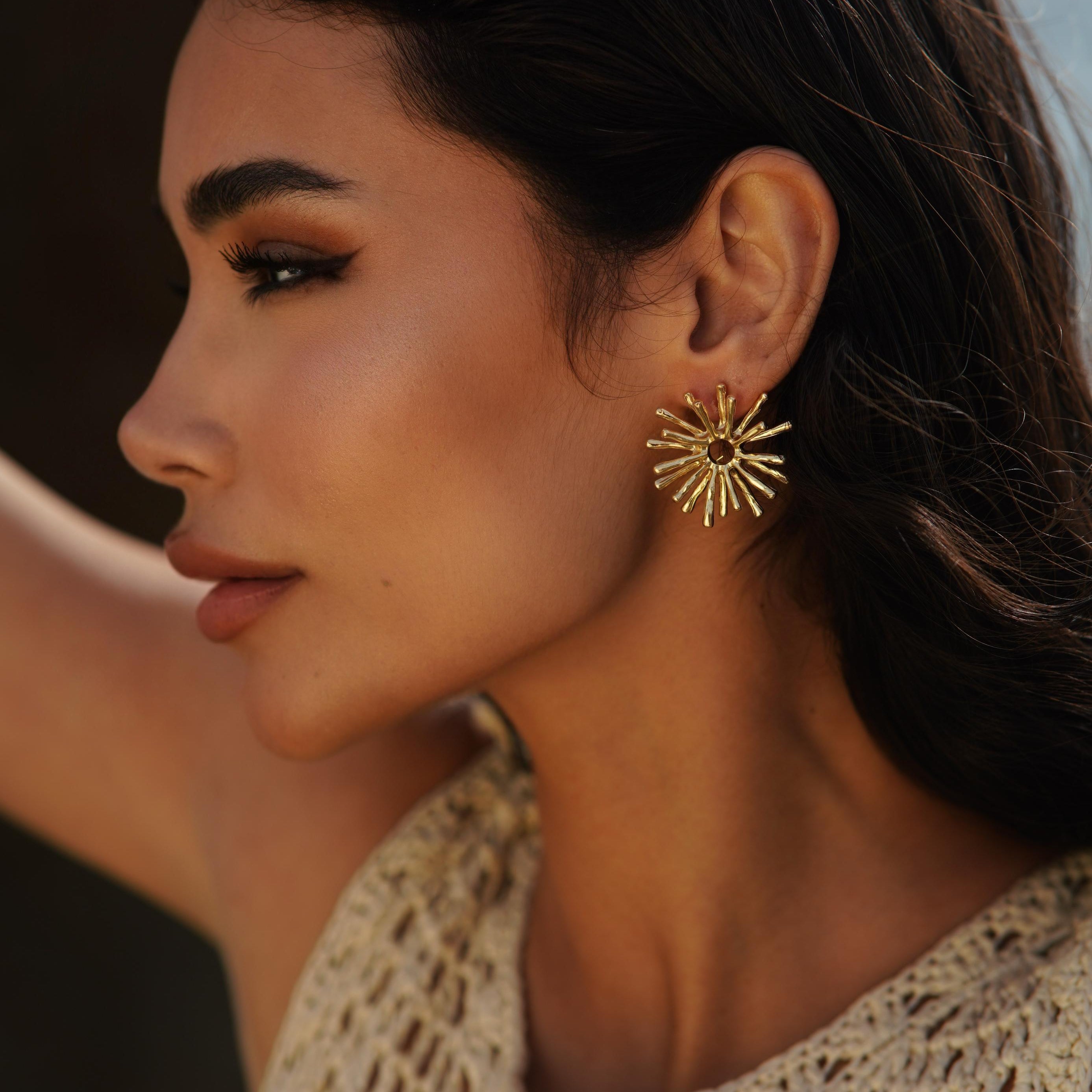 Sun ray earrings