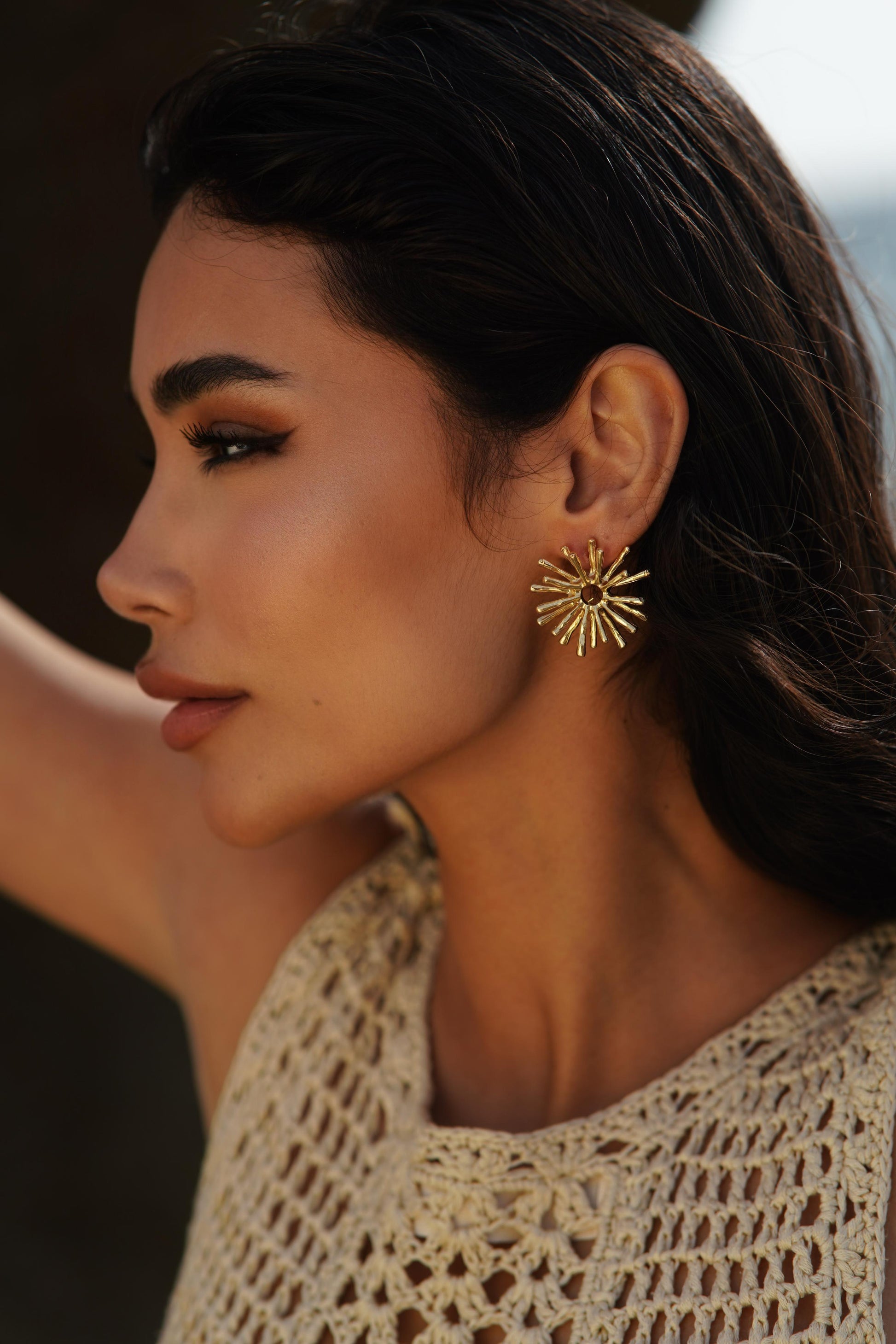 Sun ray earrings