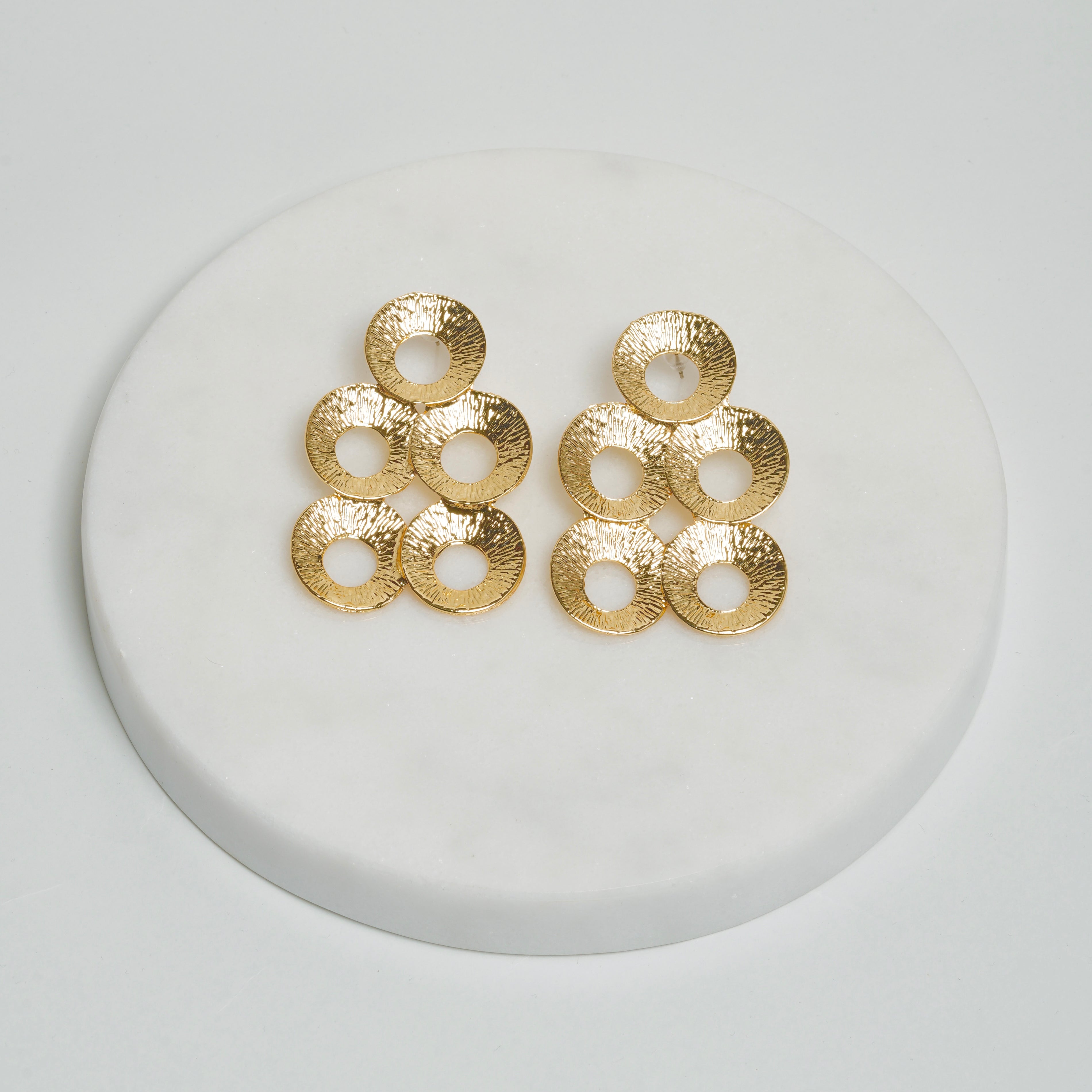 Oversized night earrings