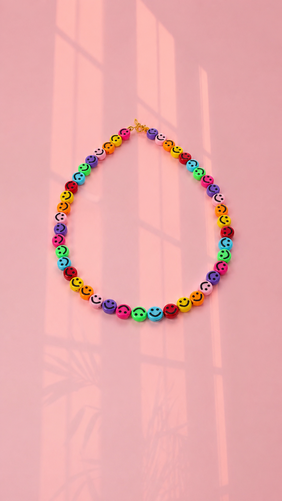 Multicolor smiley necklace