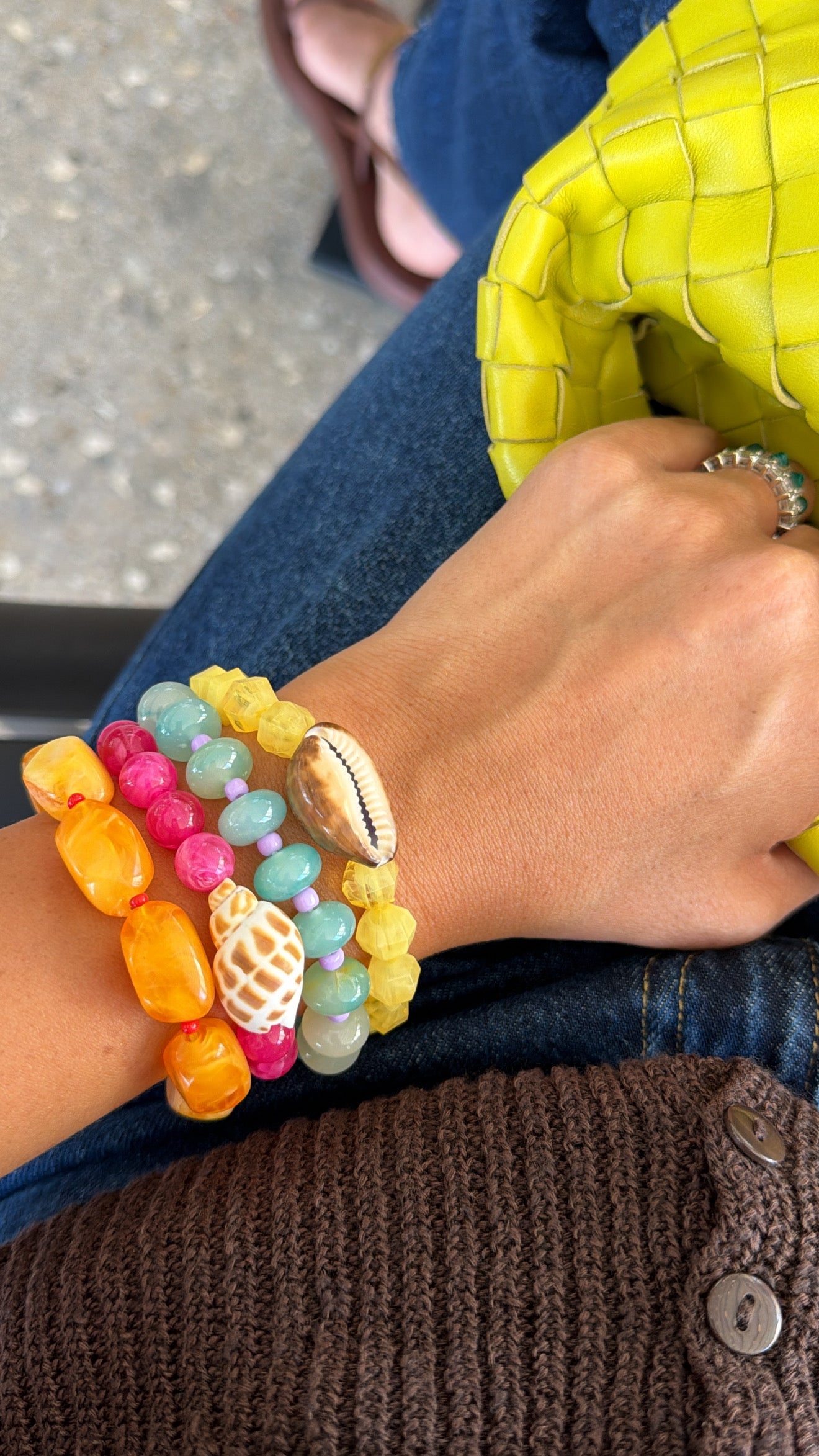 Set of 4 chunky bracelets