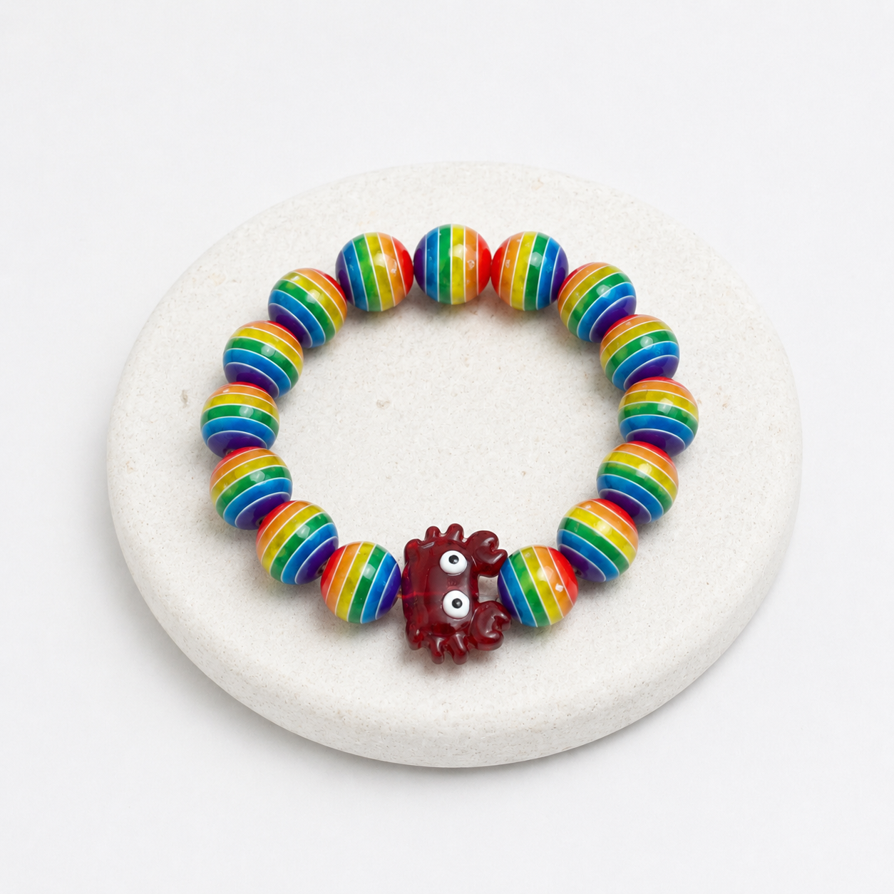 Crab rainbow bracelet