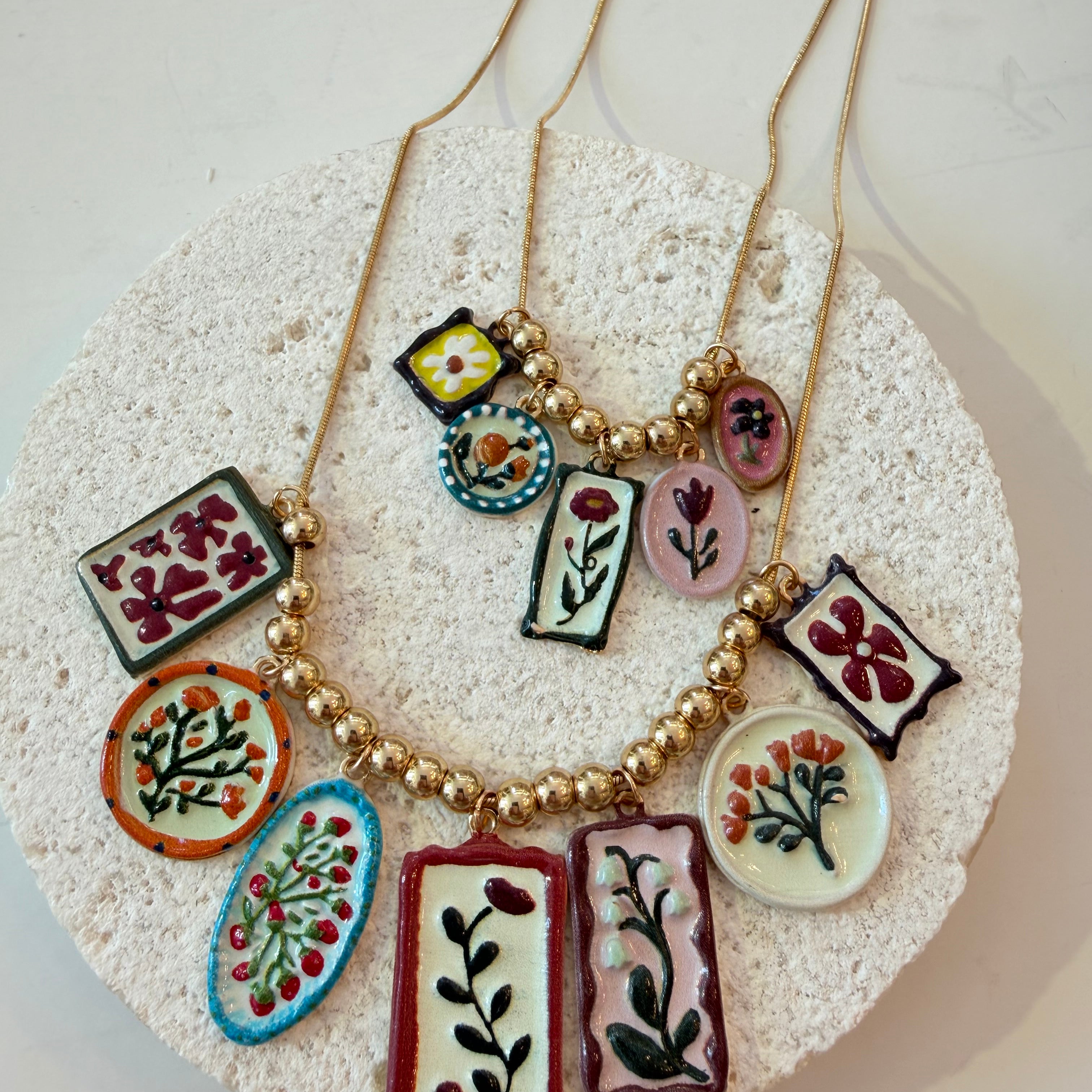 Layered floral necklace