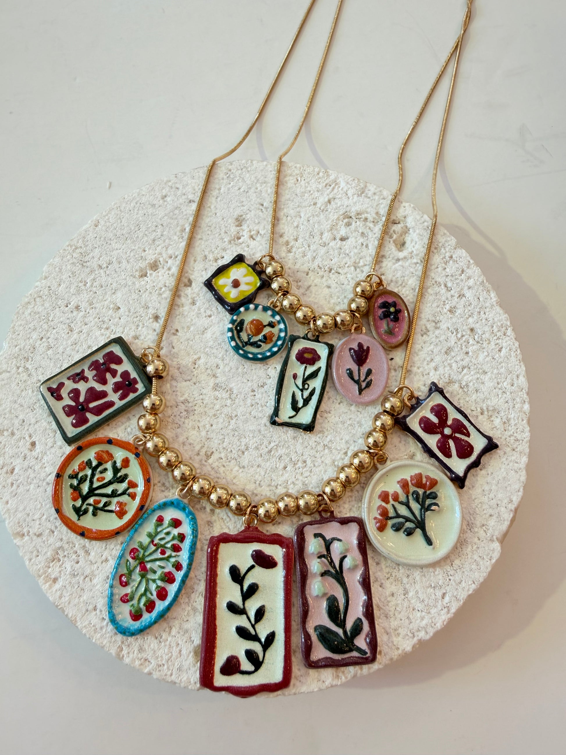 Layered floral necklace