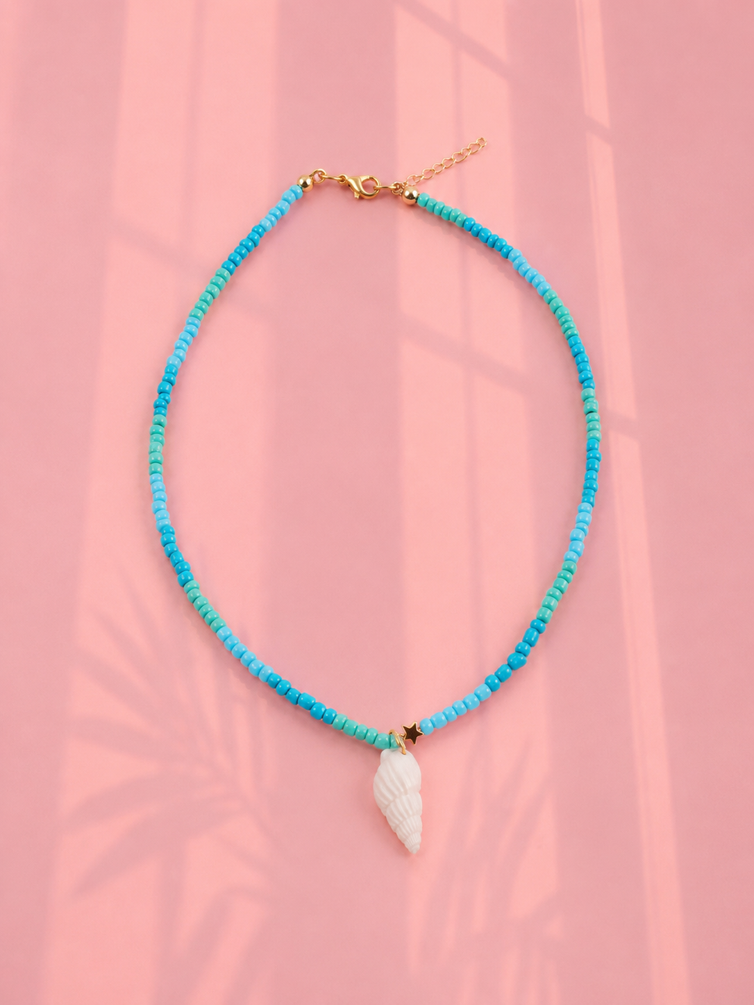 Ocean blue shell necklace