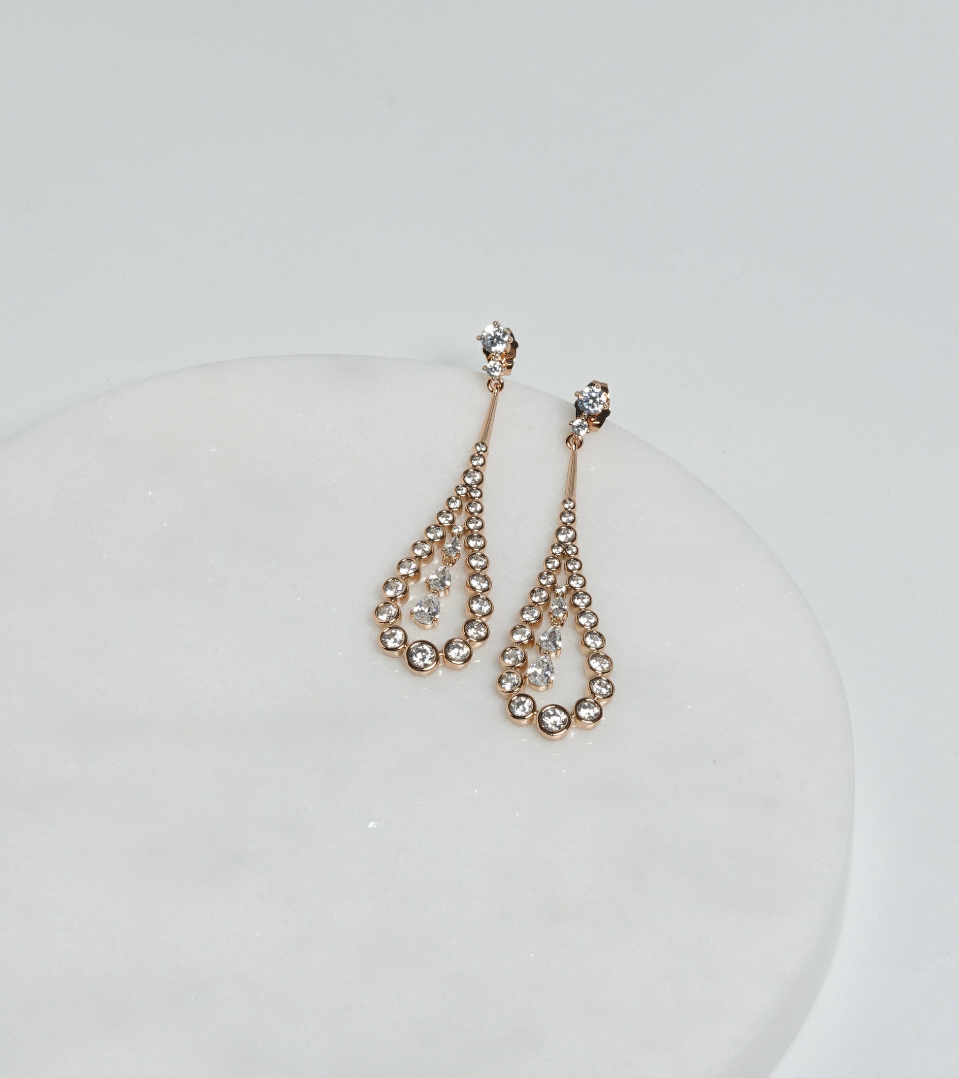 Zircon vintage drop earrings