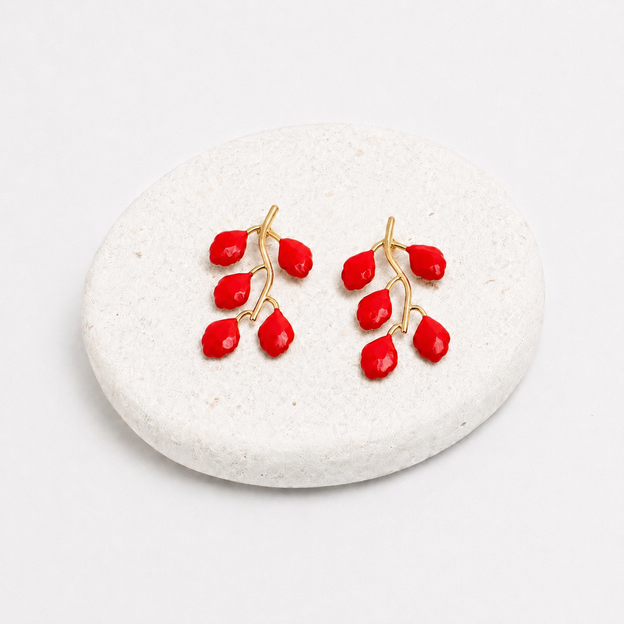 Really red earrings