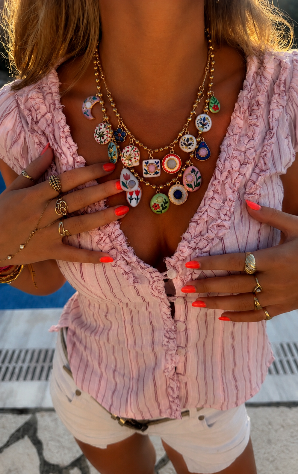 Set of 2 artsy necklaces