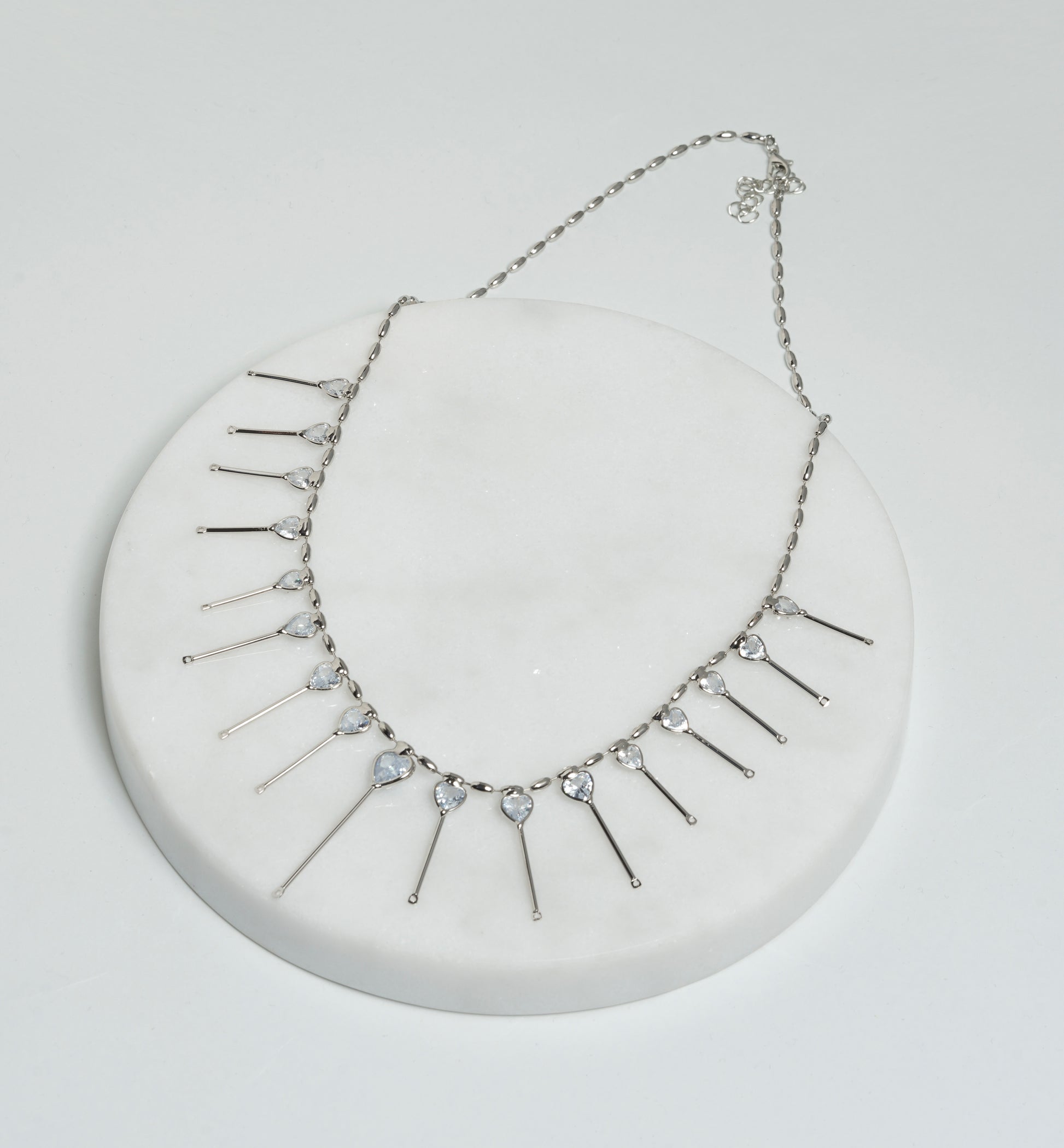 Heart shaped statement necklace
