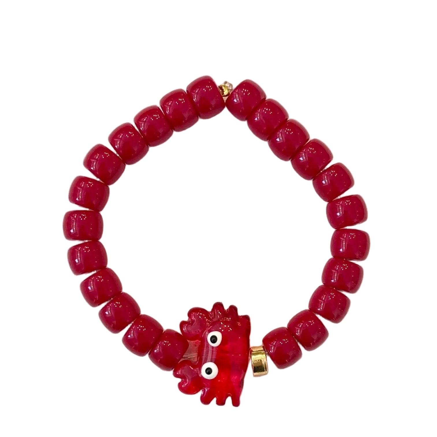 Crab glass bracelet