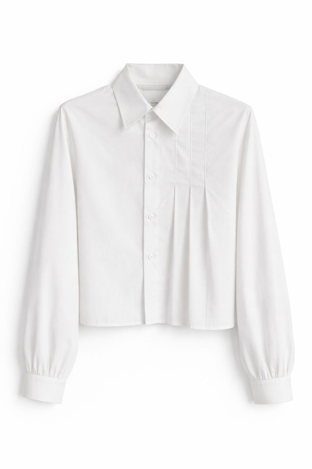White shirt with pleat details
