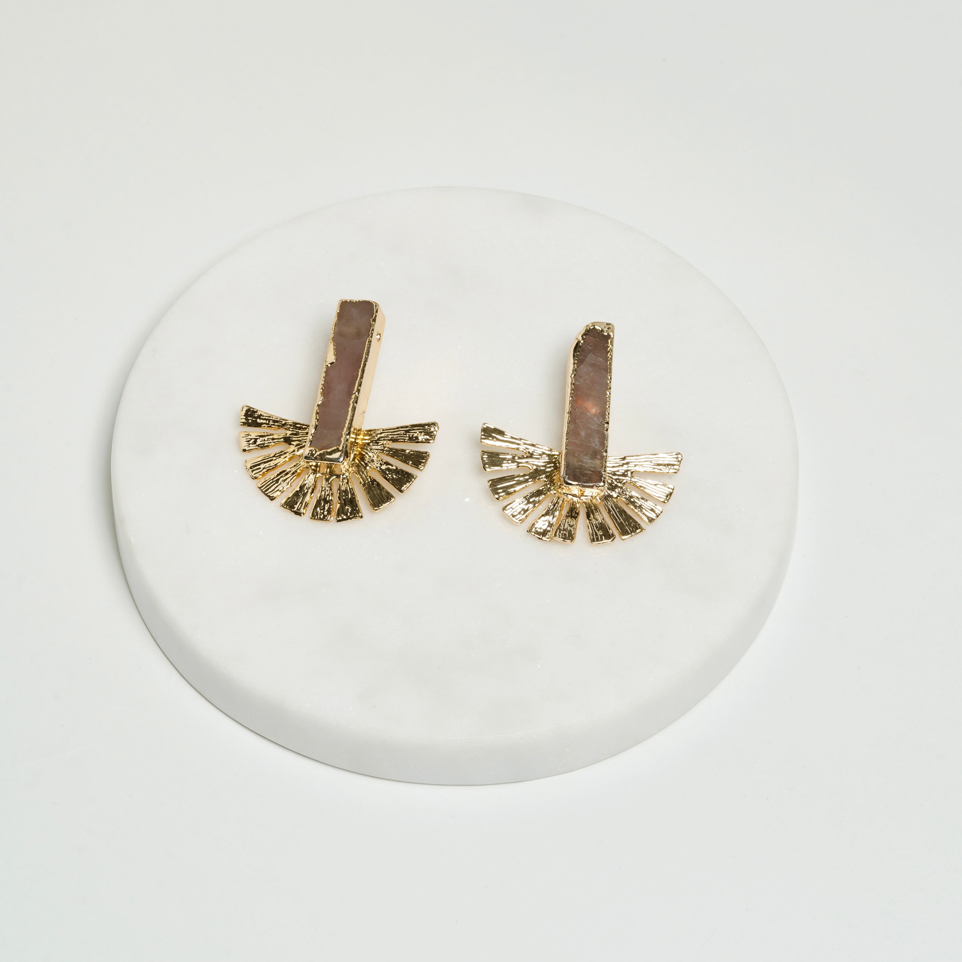 Brown sunset earrings