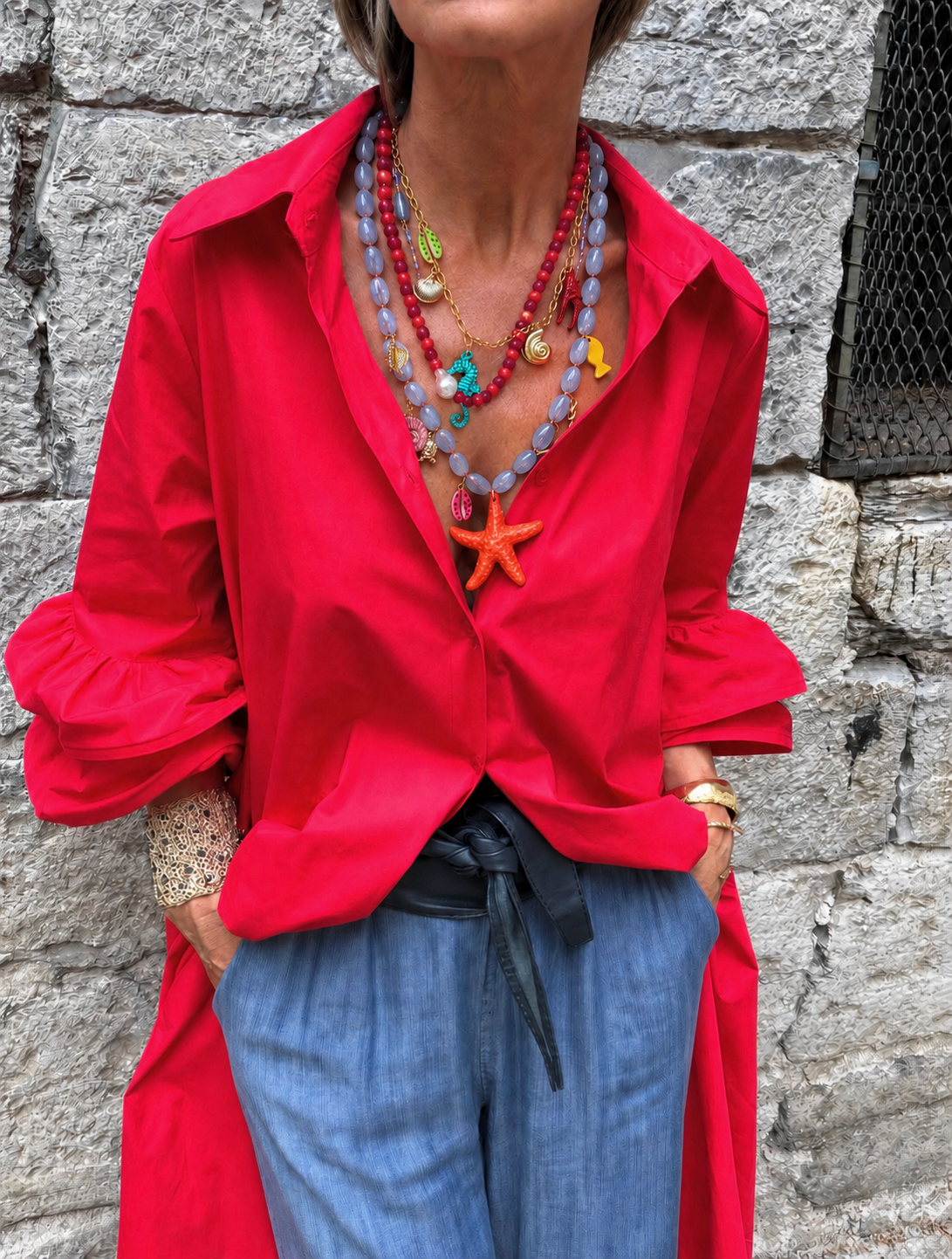 3 layered summer necklace