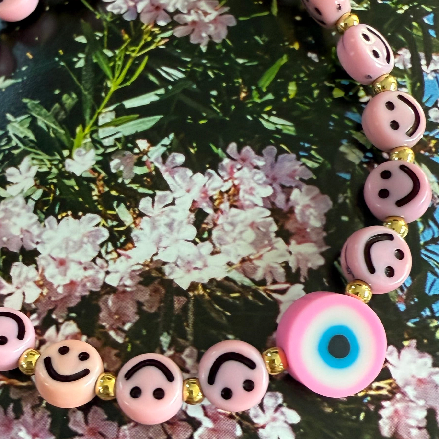 Pink full smile bracelet