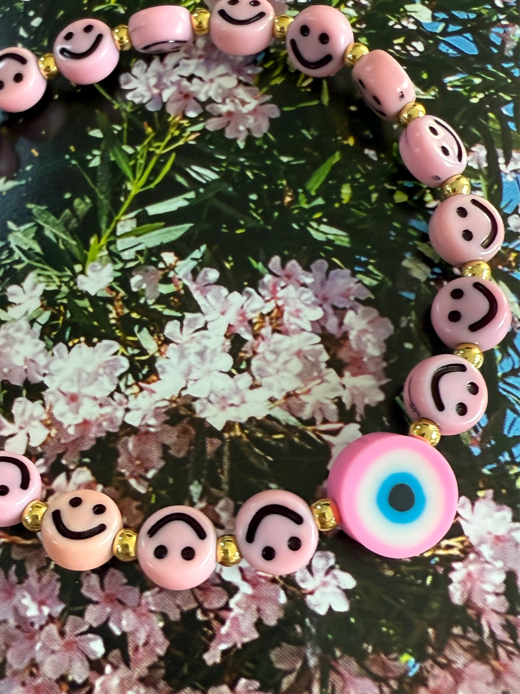 Pink full smile bracelet
