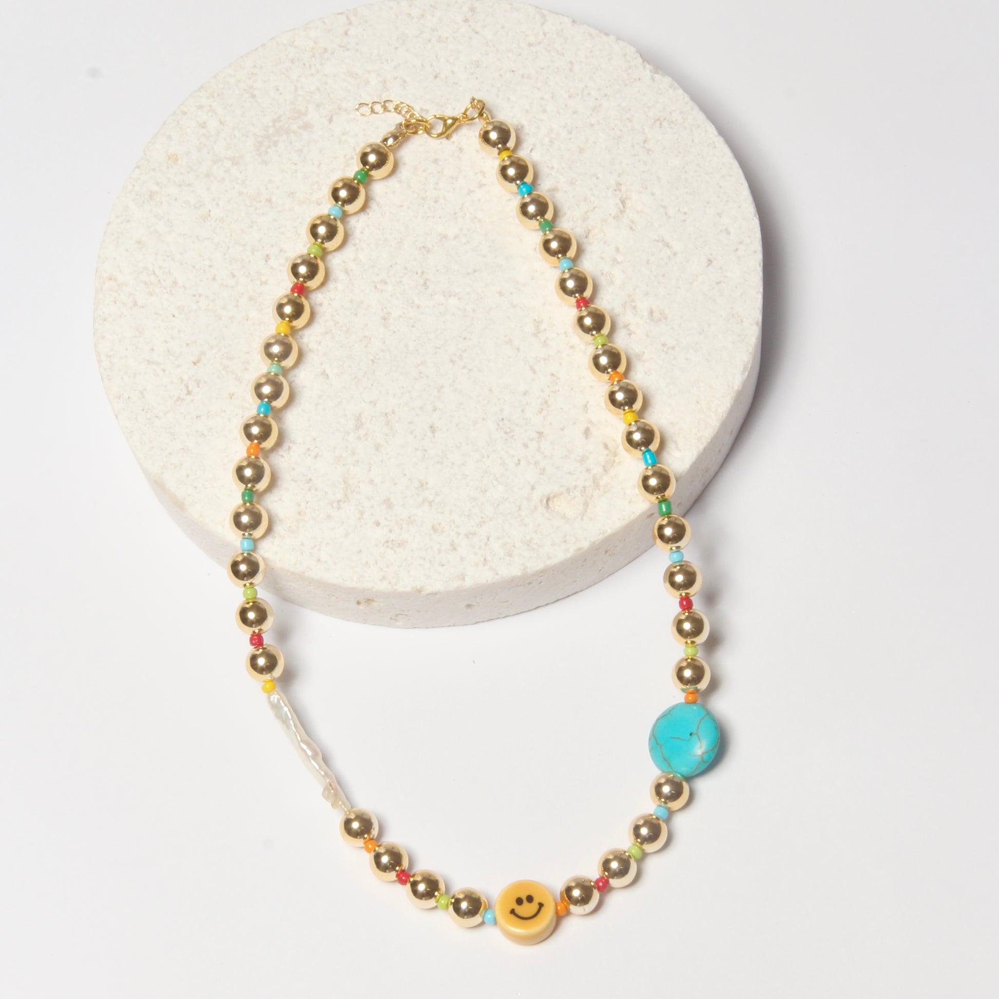 Gold charm necklace