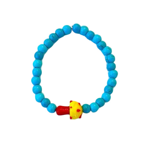 Glass mushroom bracelet