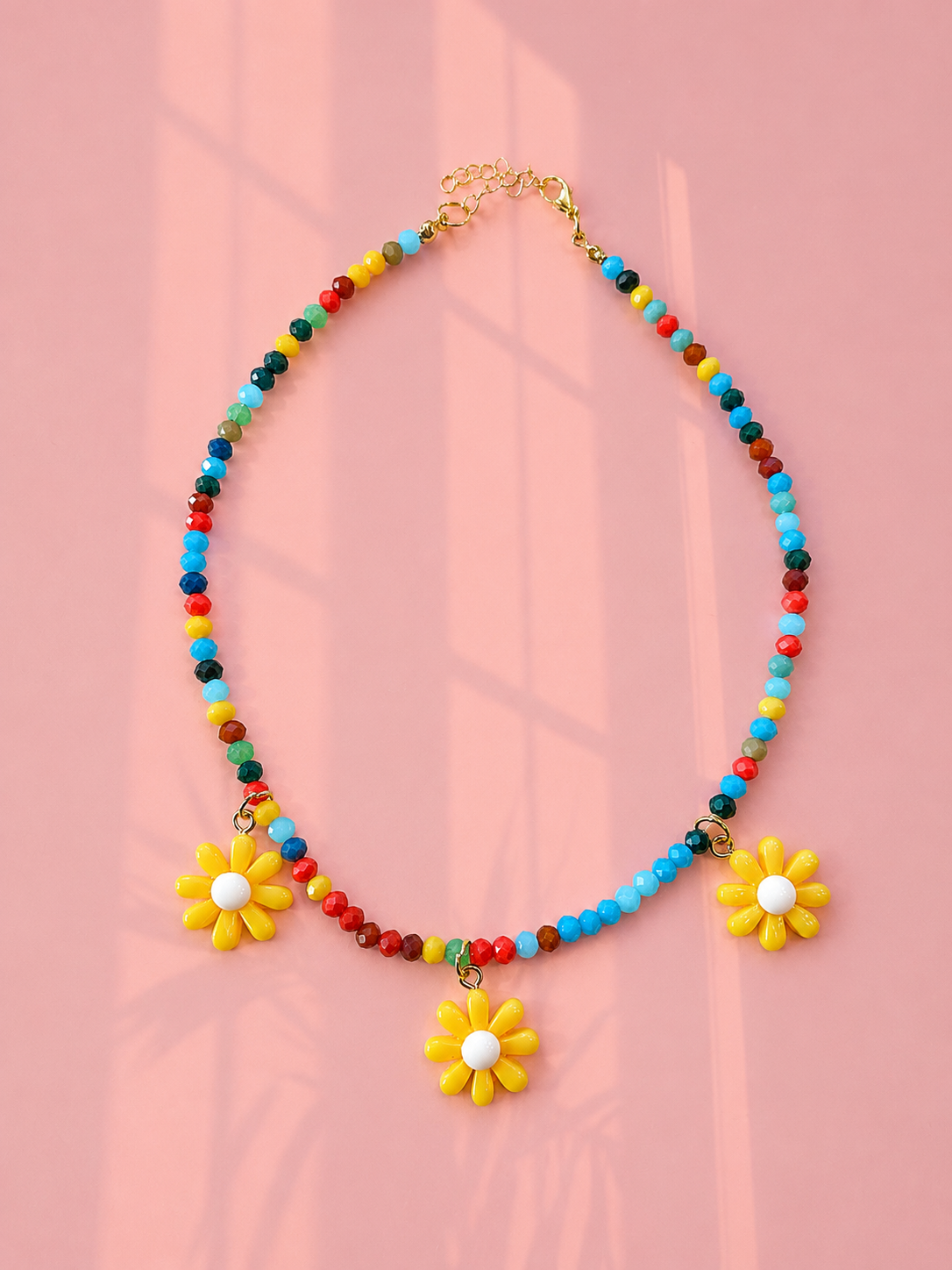 Multicolor daisies necklace
