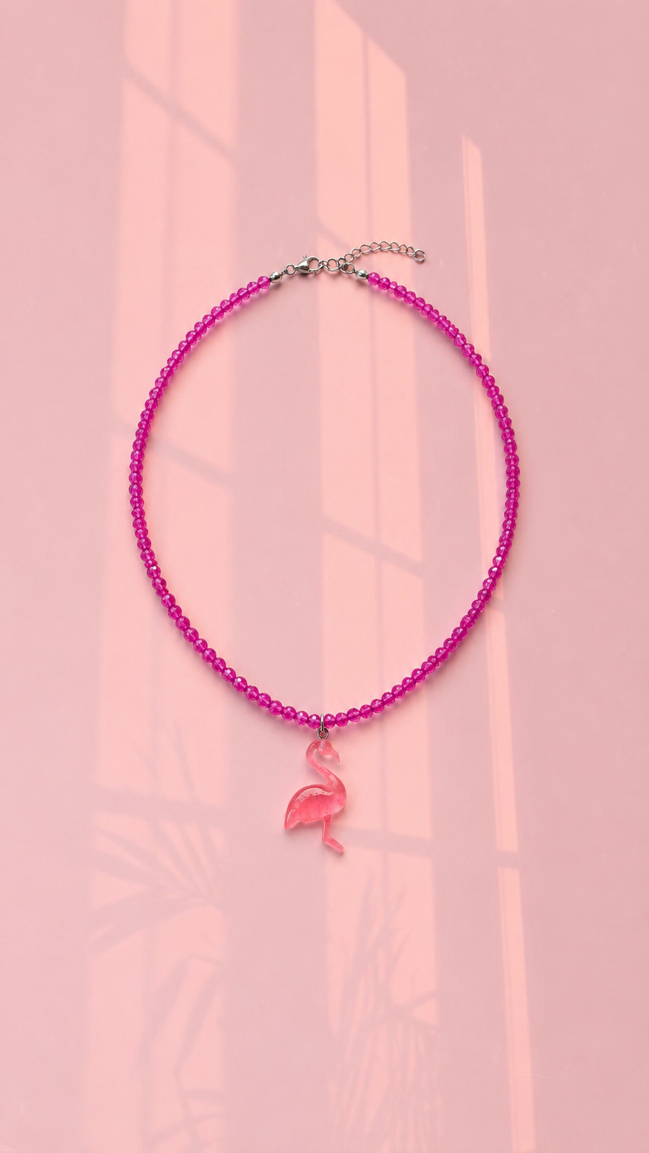 Flamingo crystal necklace