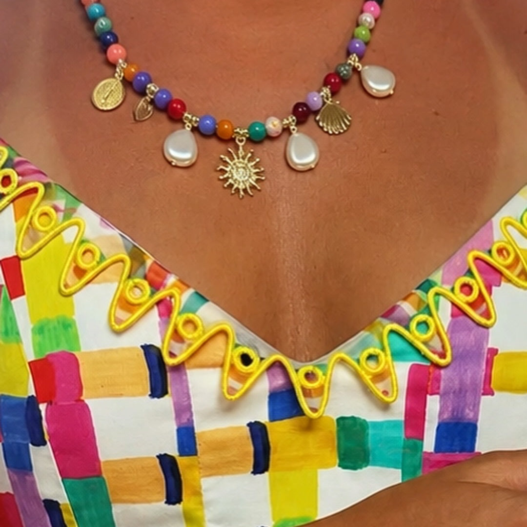 Sunshine and pearls necklace