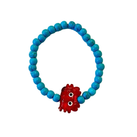 Glass crab bracelet