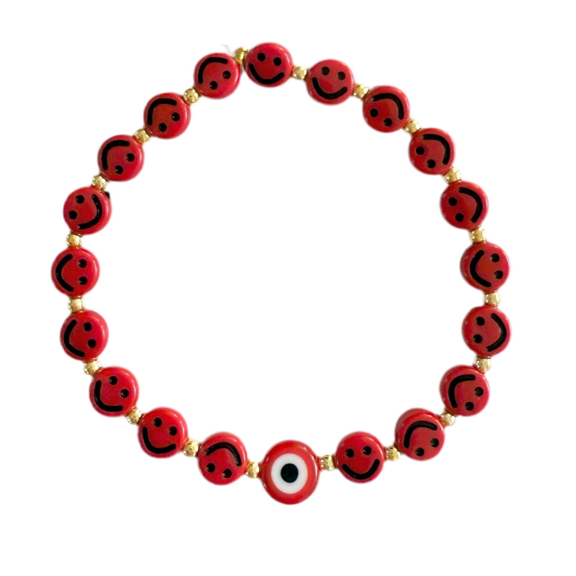 Red full smile bracelet