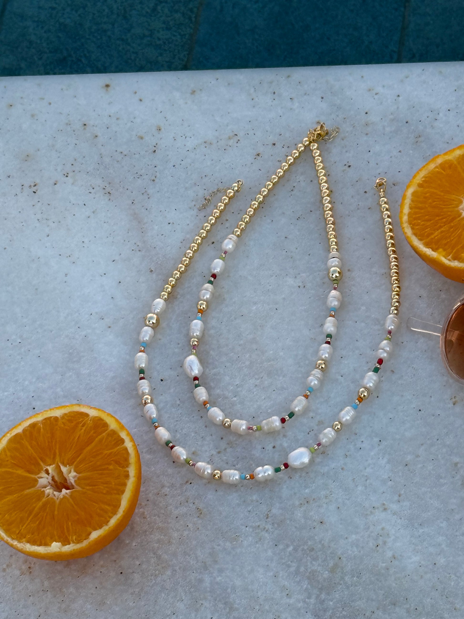Water pearl necklace