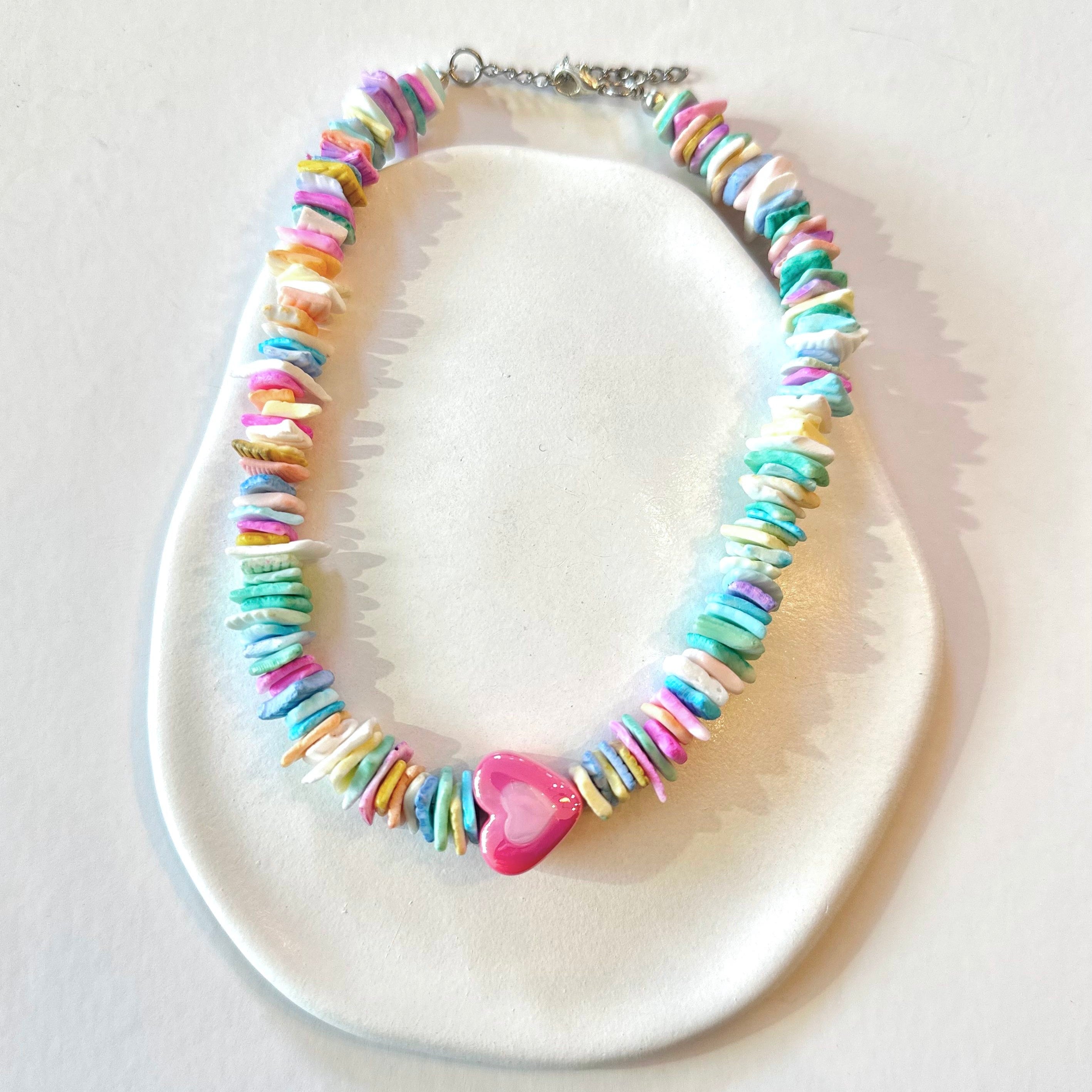 Pastel bubble gum necklace