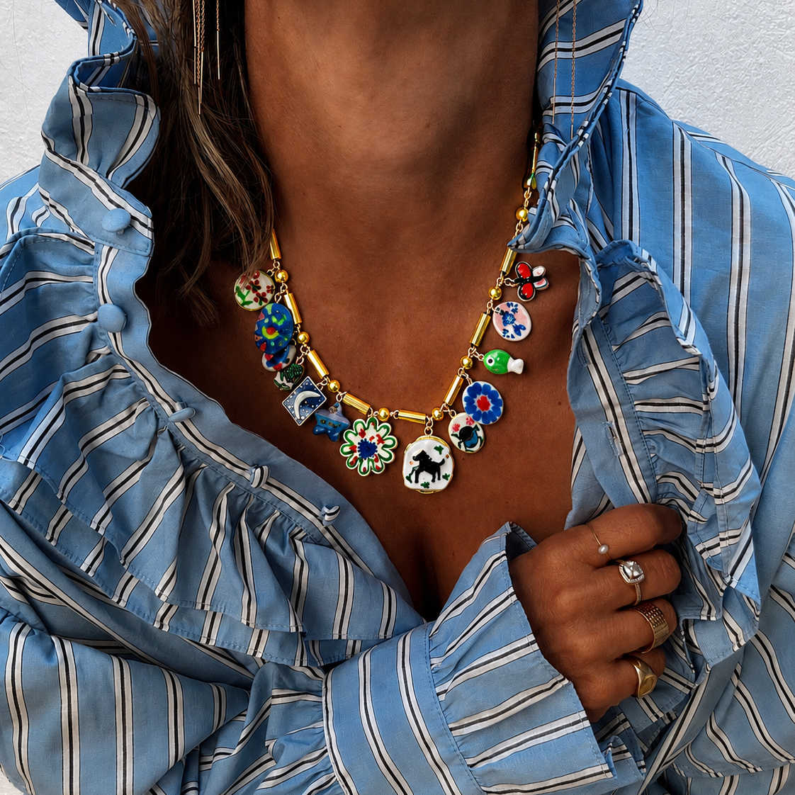 vacation charm necklace