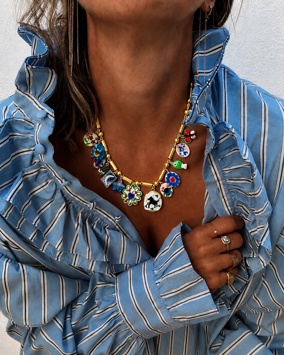 vacation charm necklace