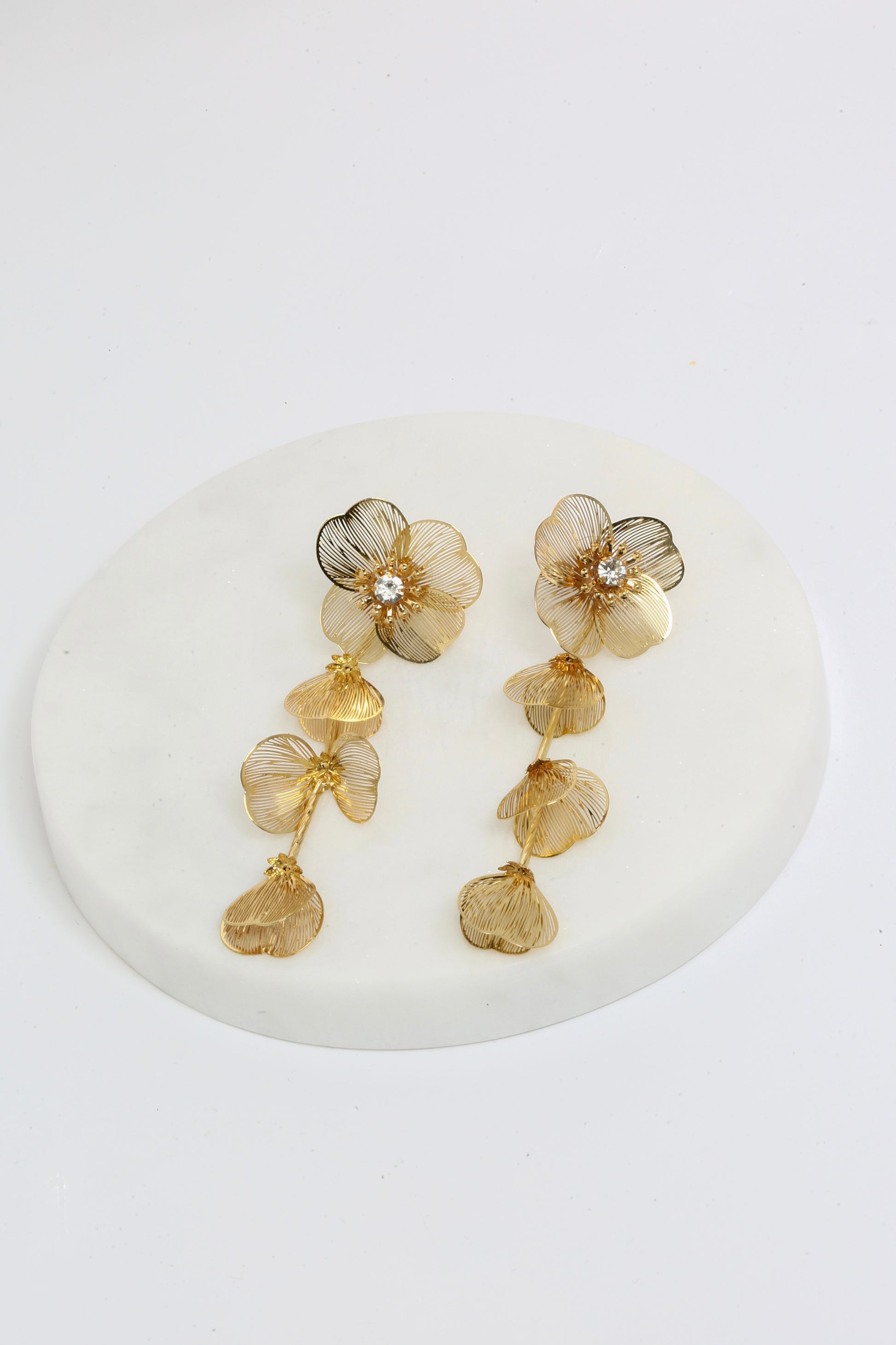 Floral drop earrings