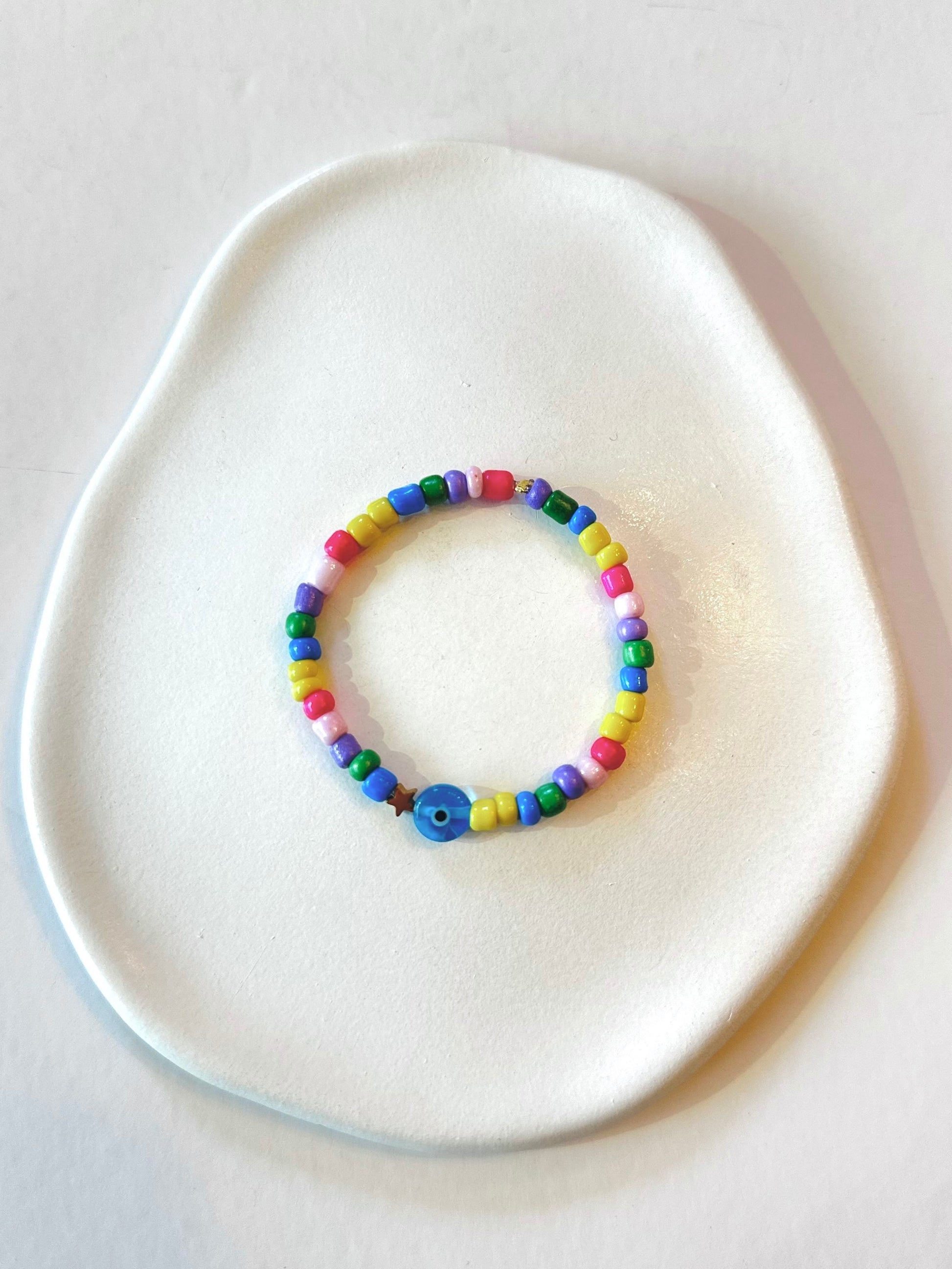 Evil eye rainbow bracelet