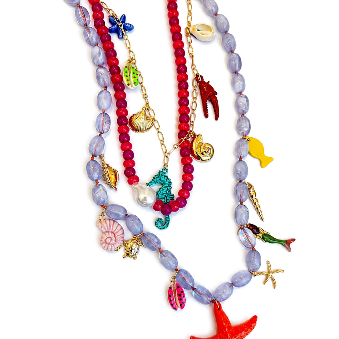 3 layered summer necklace