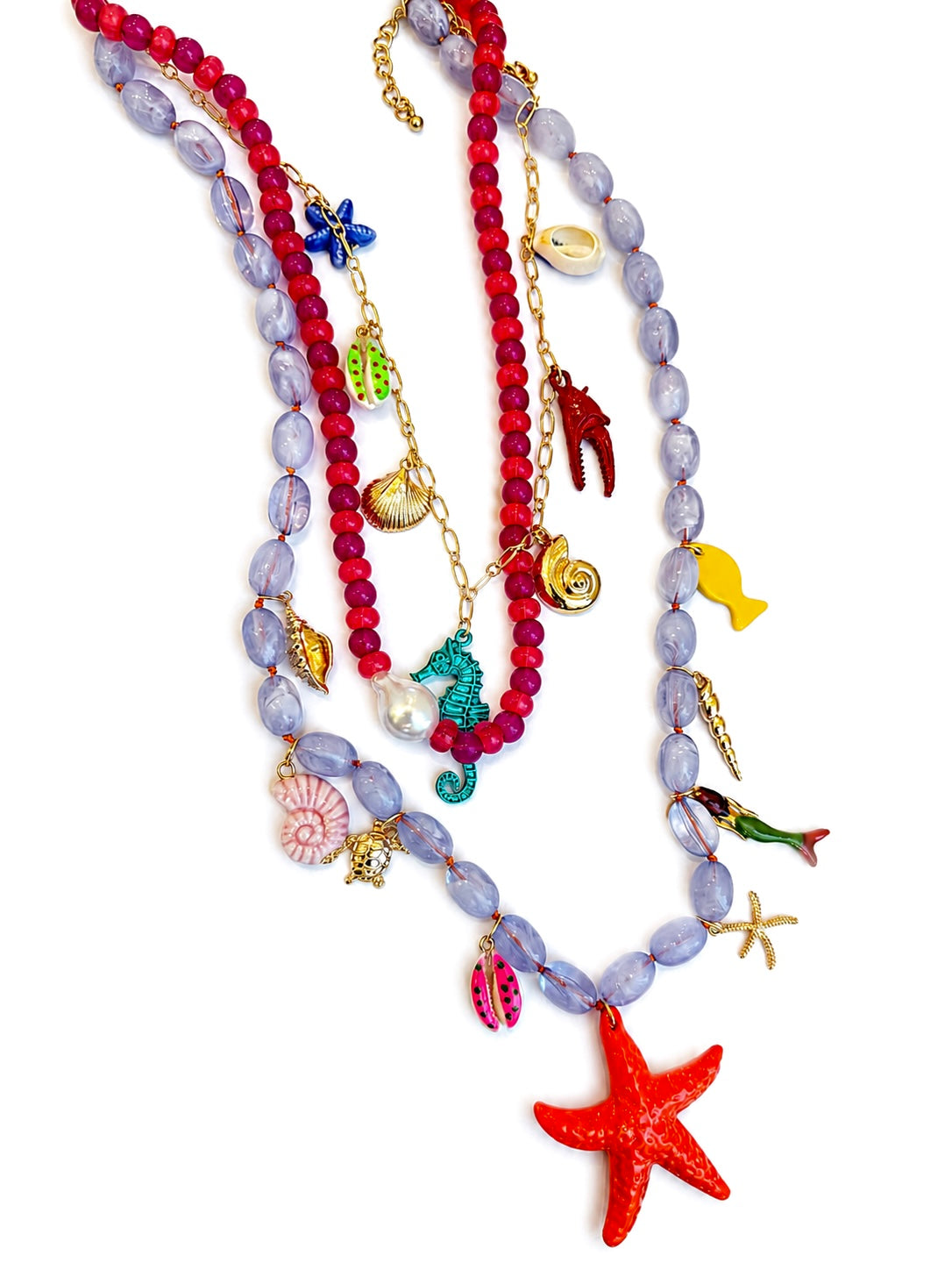 3 layered summer necklace