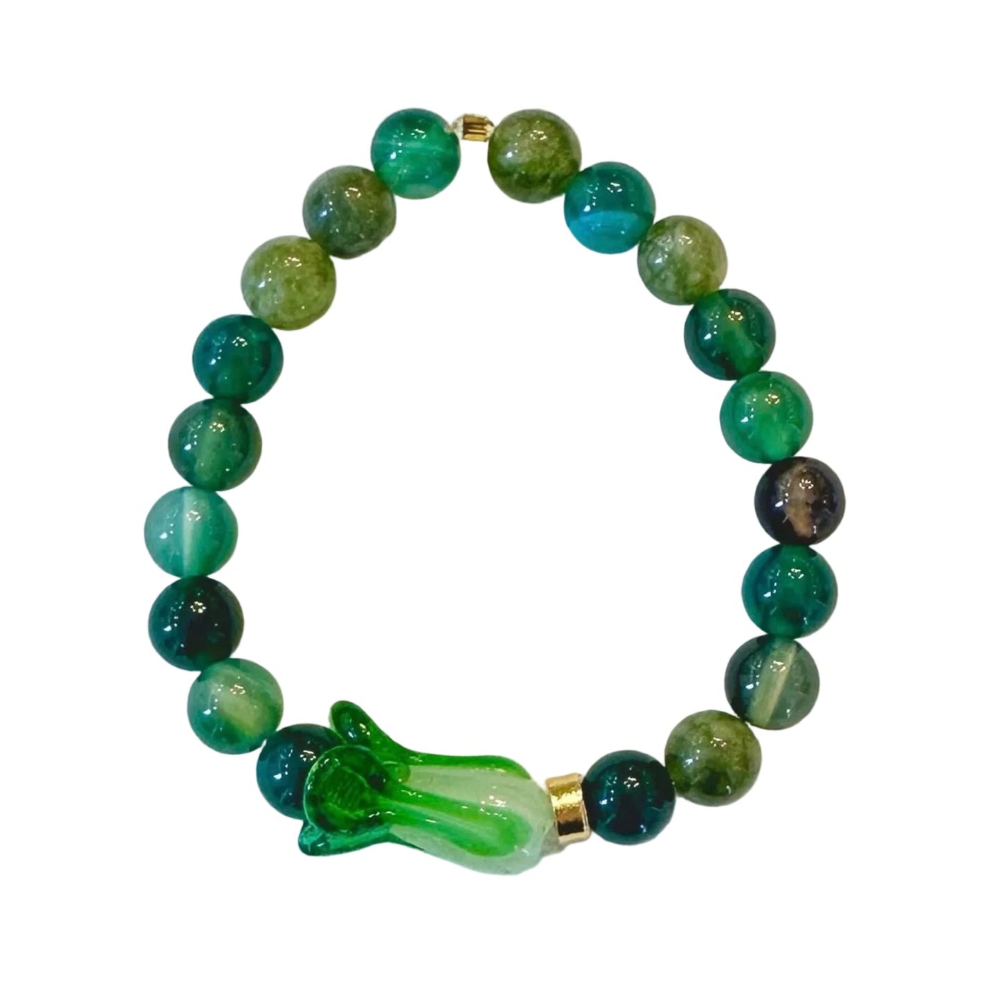 Zucchini semi-precious stone bracelet