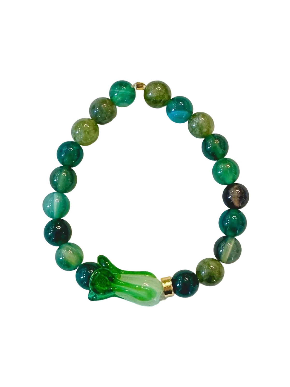 Zucchini semi-precious stone bracelet